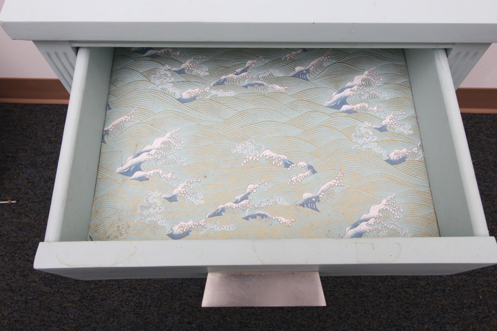 Light Blue Painted Nightstand