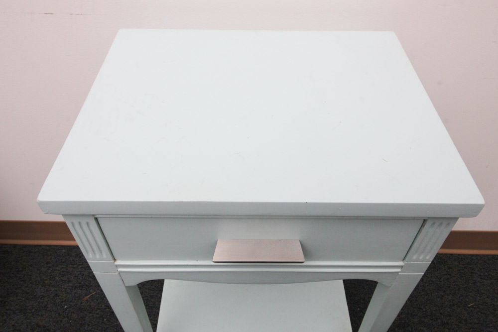 Light Blue Painted Nightstand