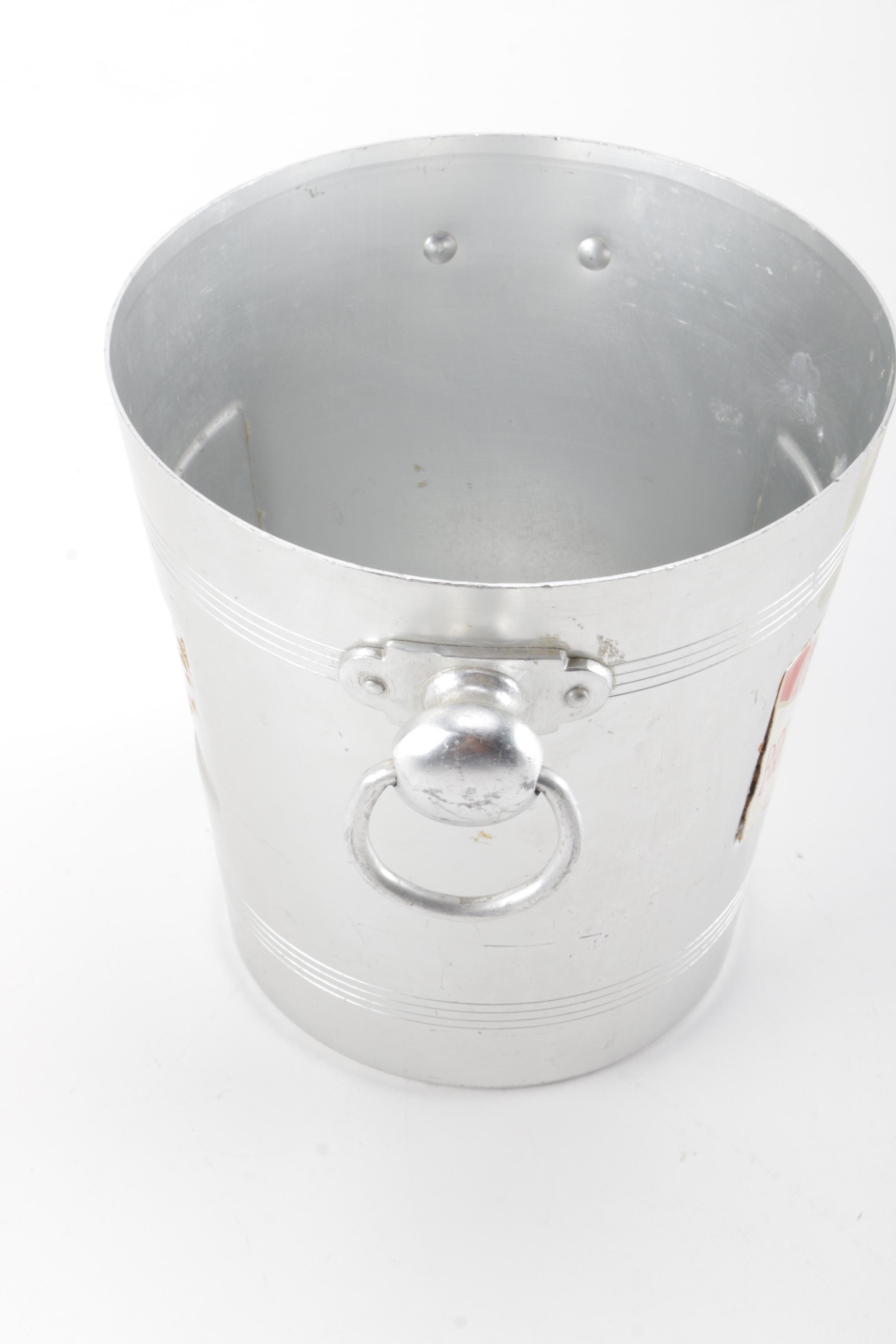 G.H. Mumm Glassware with Champagne Bucket