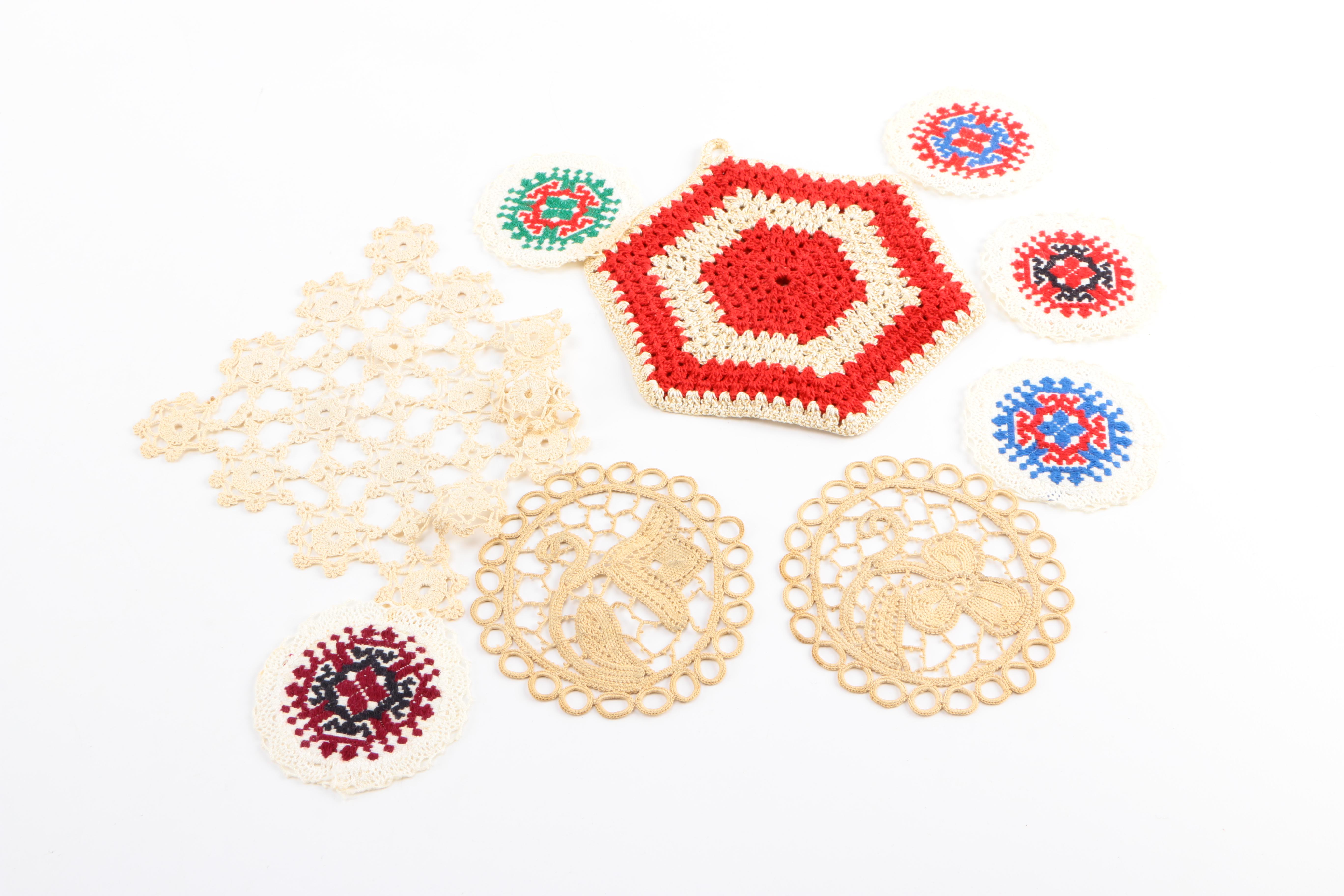 Decorative Textiles Including Doilies and Placemats