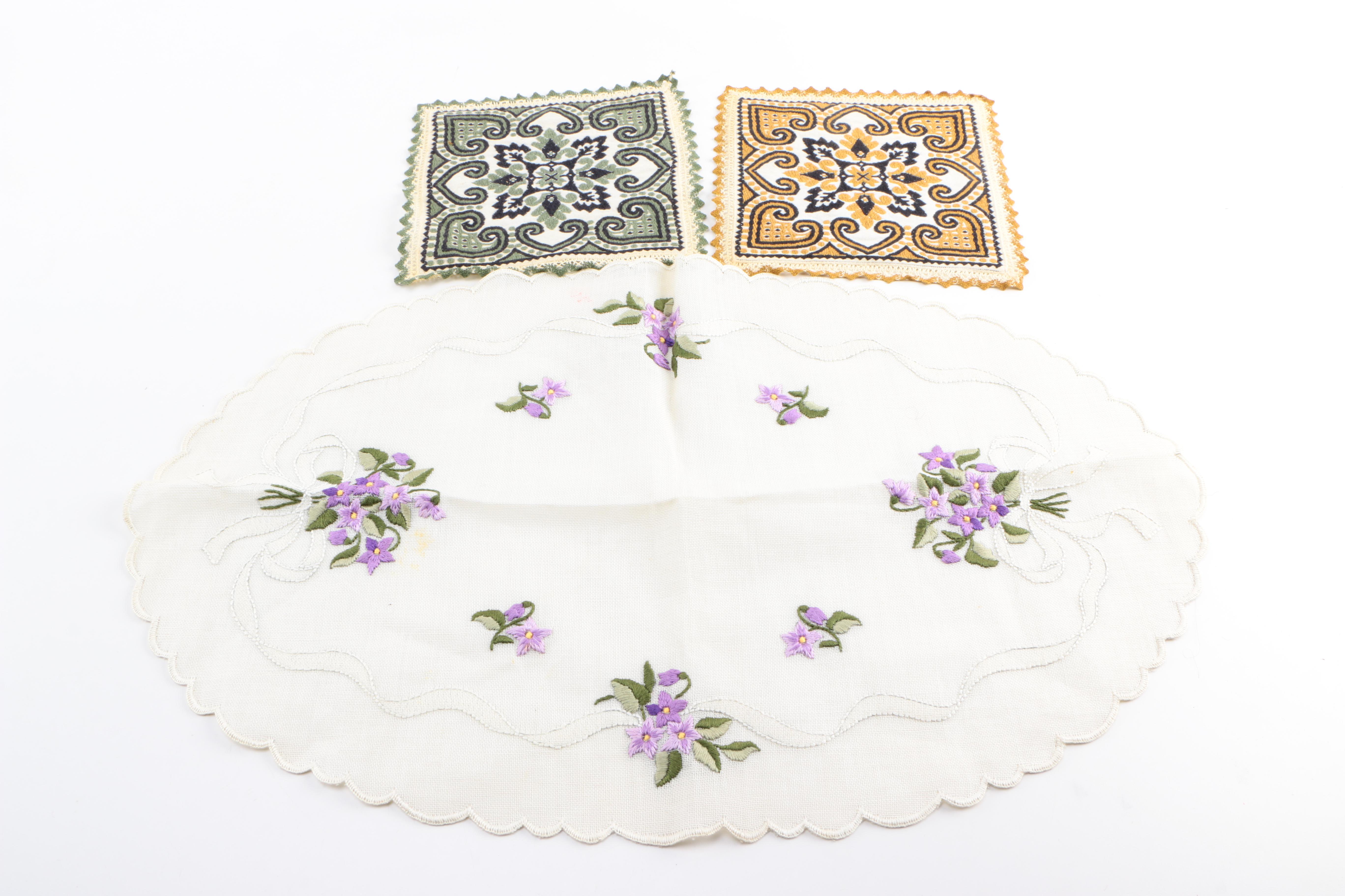 Decorative Textiles Including Doilies and Placemats