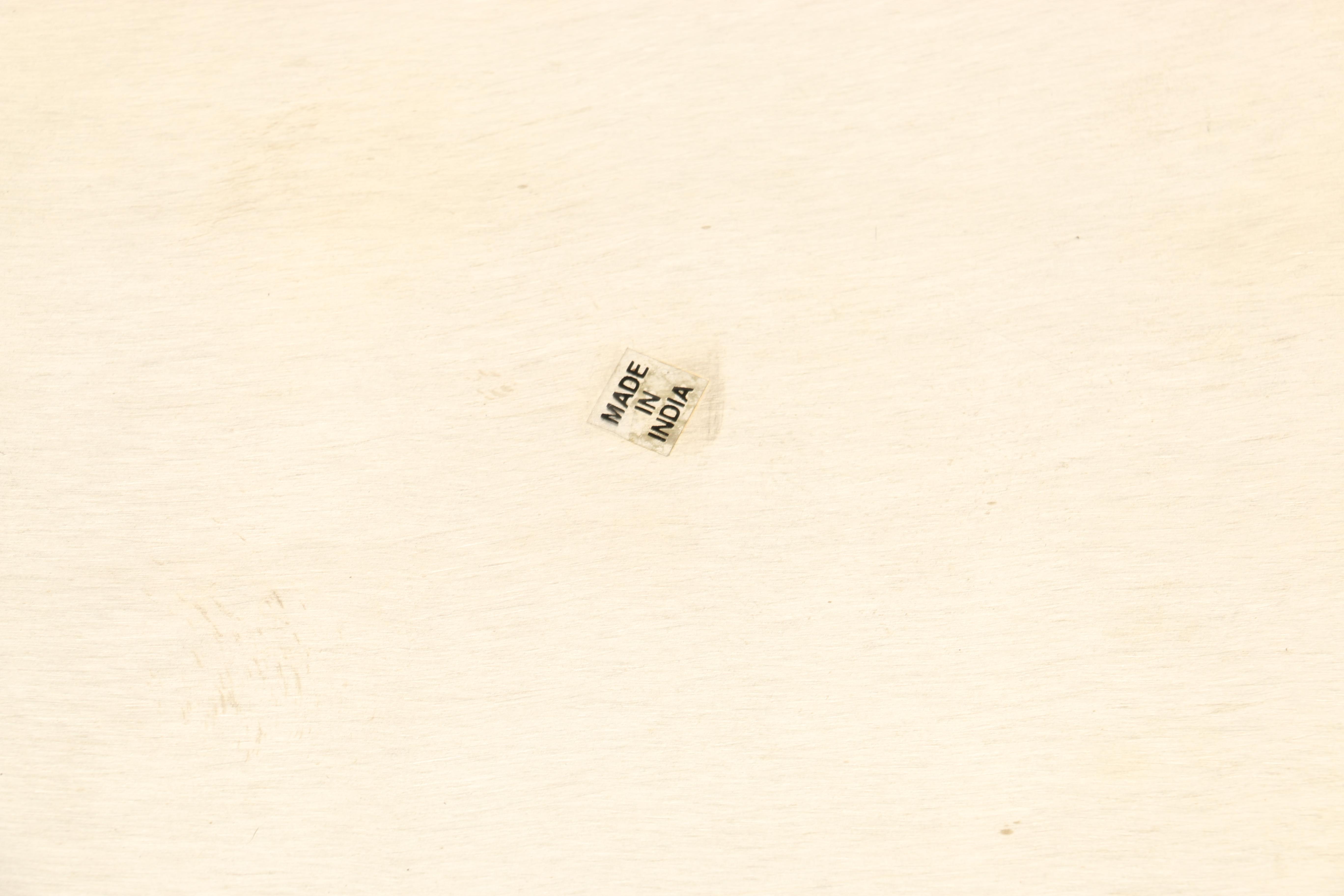 Indian Silver Plate Octagon Serving Tray