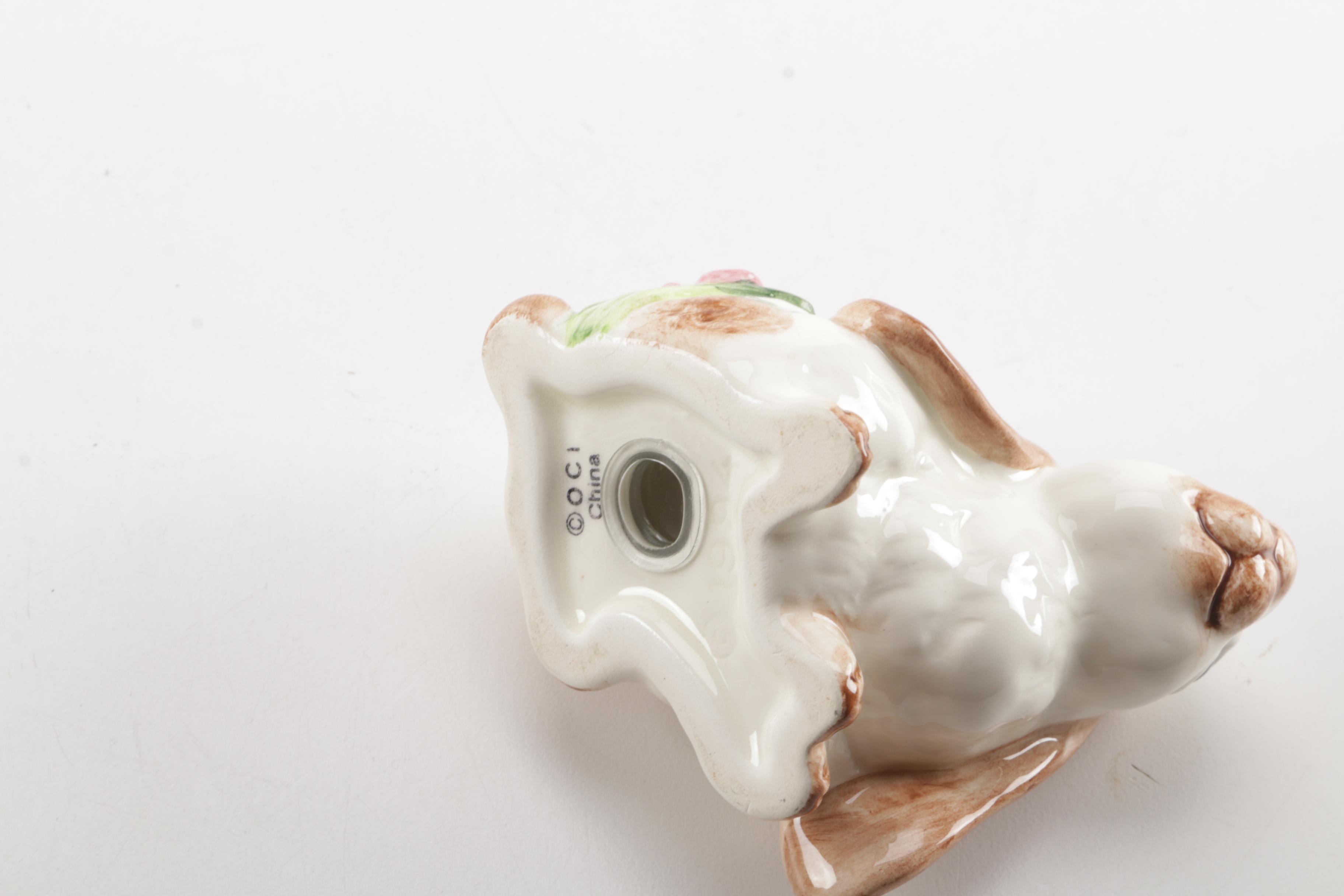 Fitz and Floyd Bunny Pitcher and Salt and Pepper Shaker