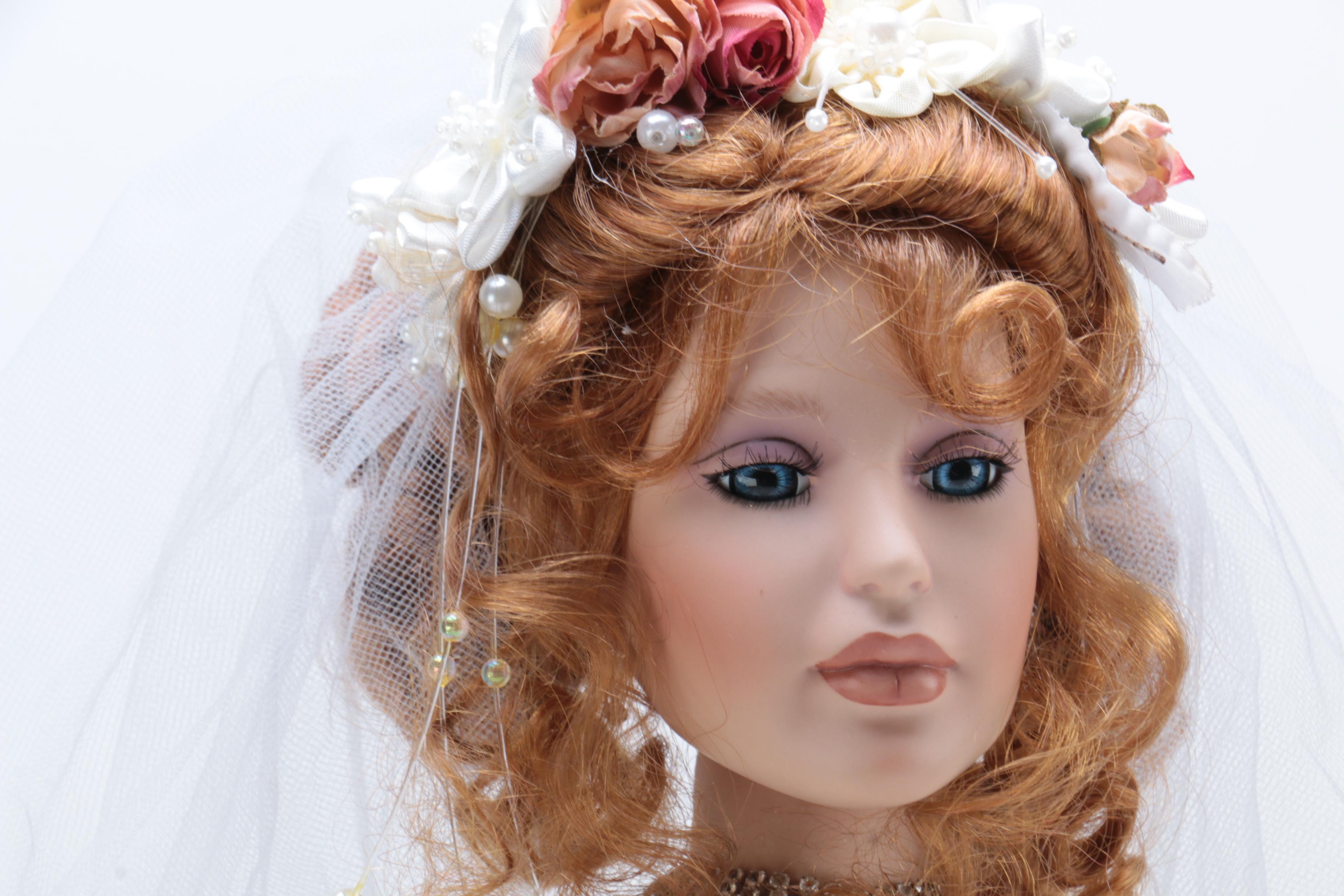 Paradise Galleries Porcelain Doll - "Jessica Bride"