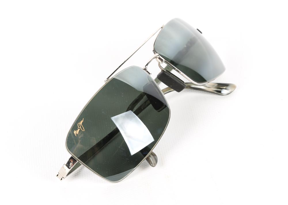 Men's Maui Jim Silver Tone Sunglasses with Case