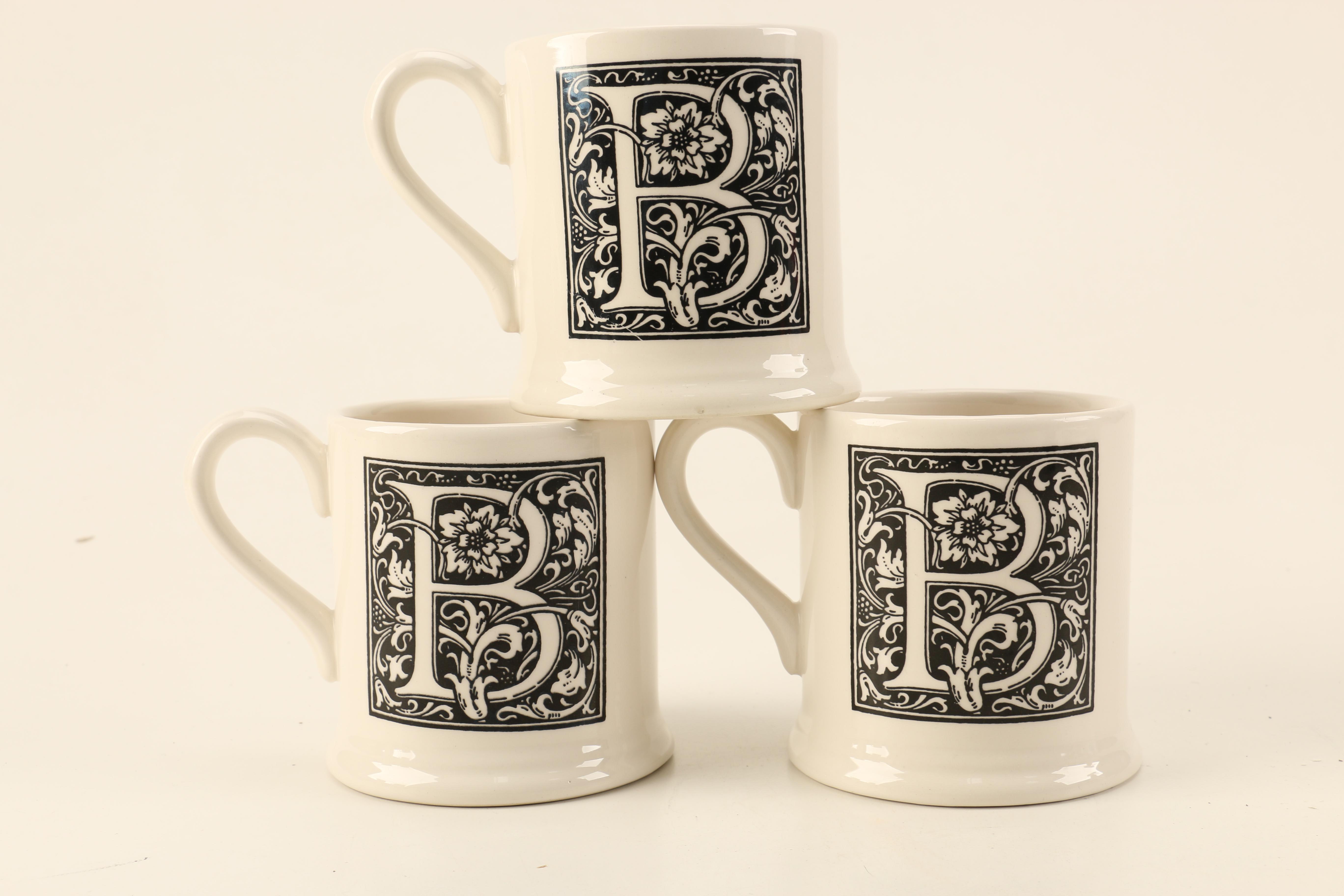 Monogrammed Ceramic Mugs