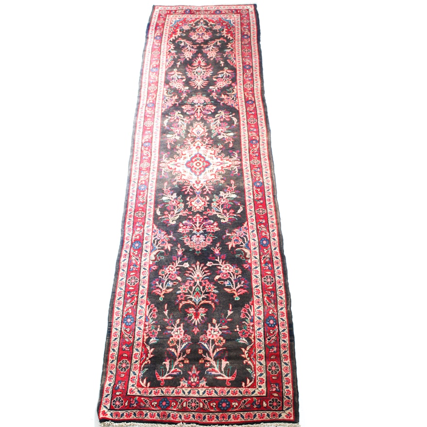 Semi-Antique Hand-Knotted Persian Mahal Sarouk Carpet Runner