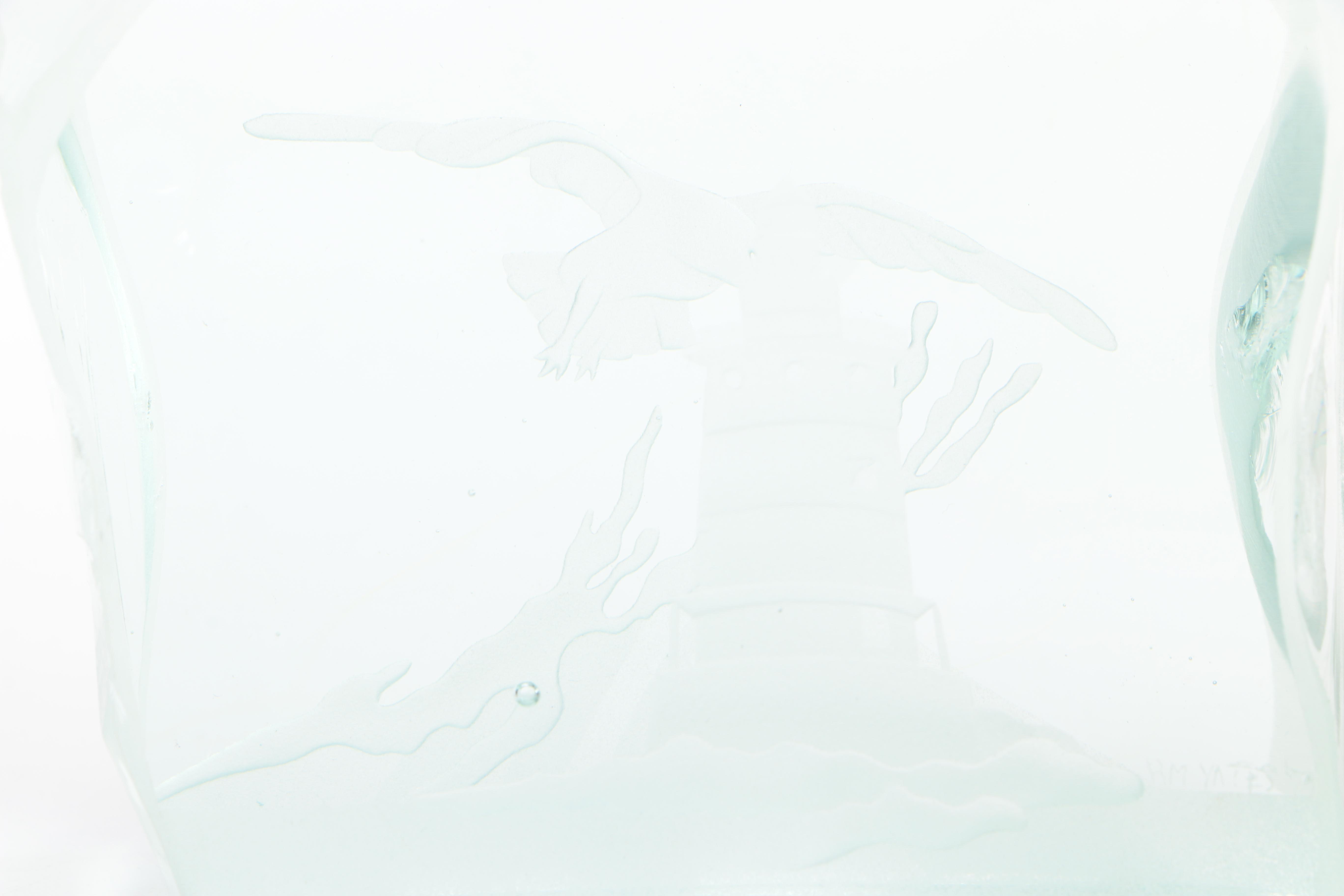 Glass Lighthouse Decor with Display Table