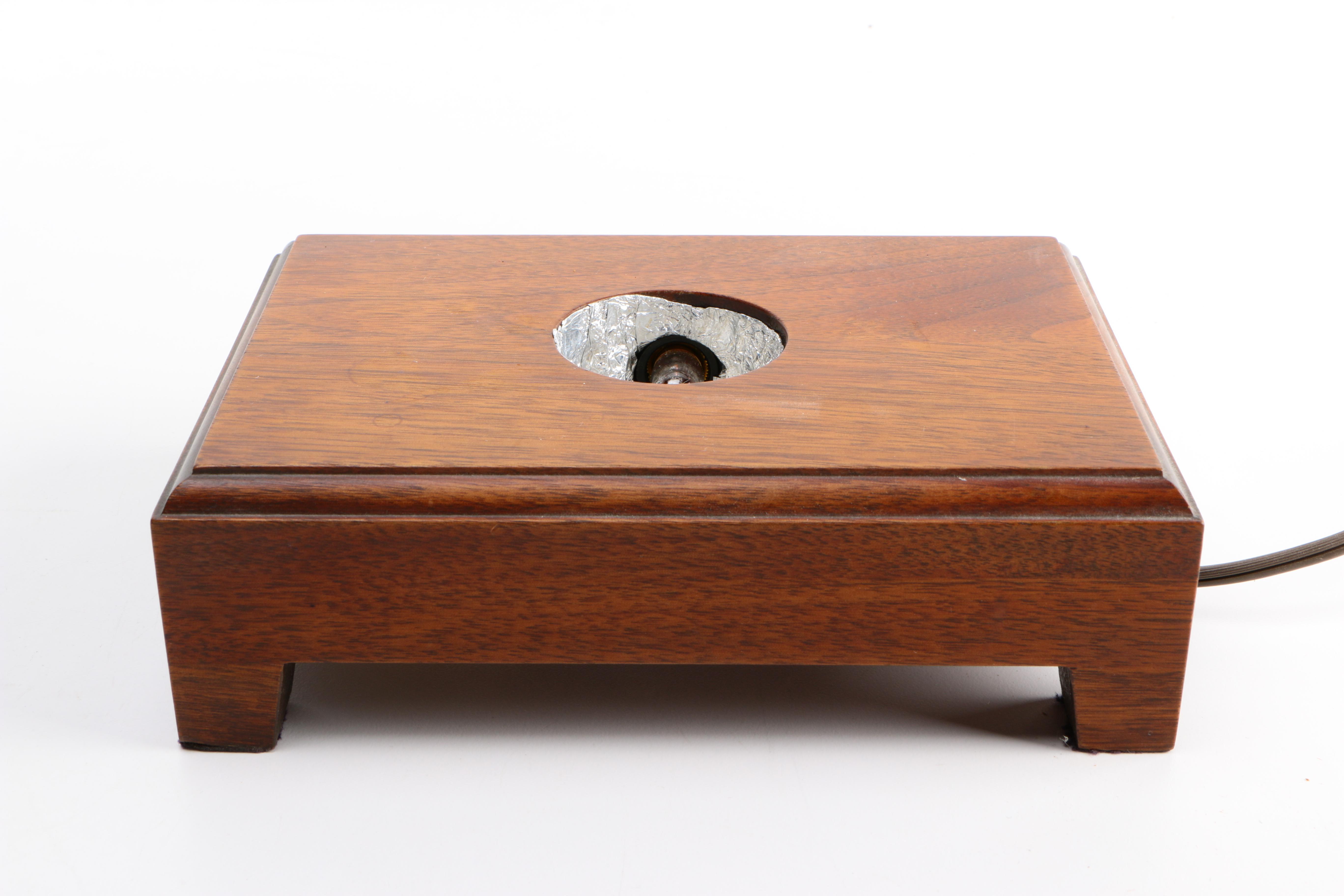 Glass Lighthouse Decor with Display Table