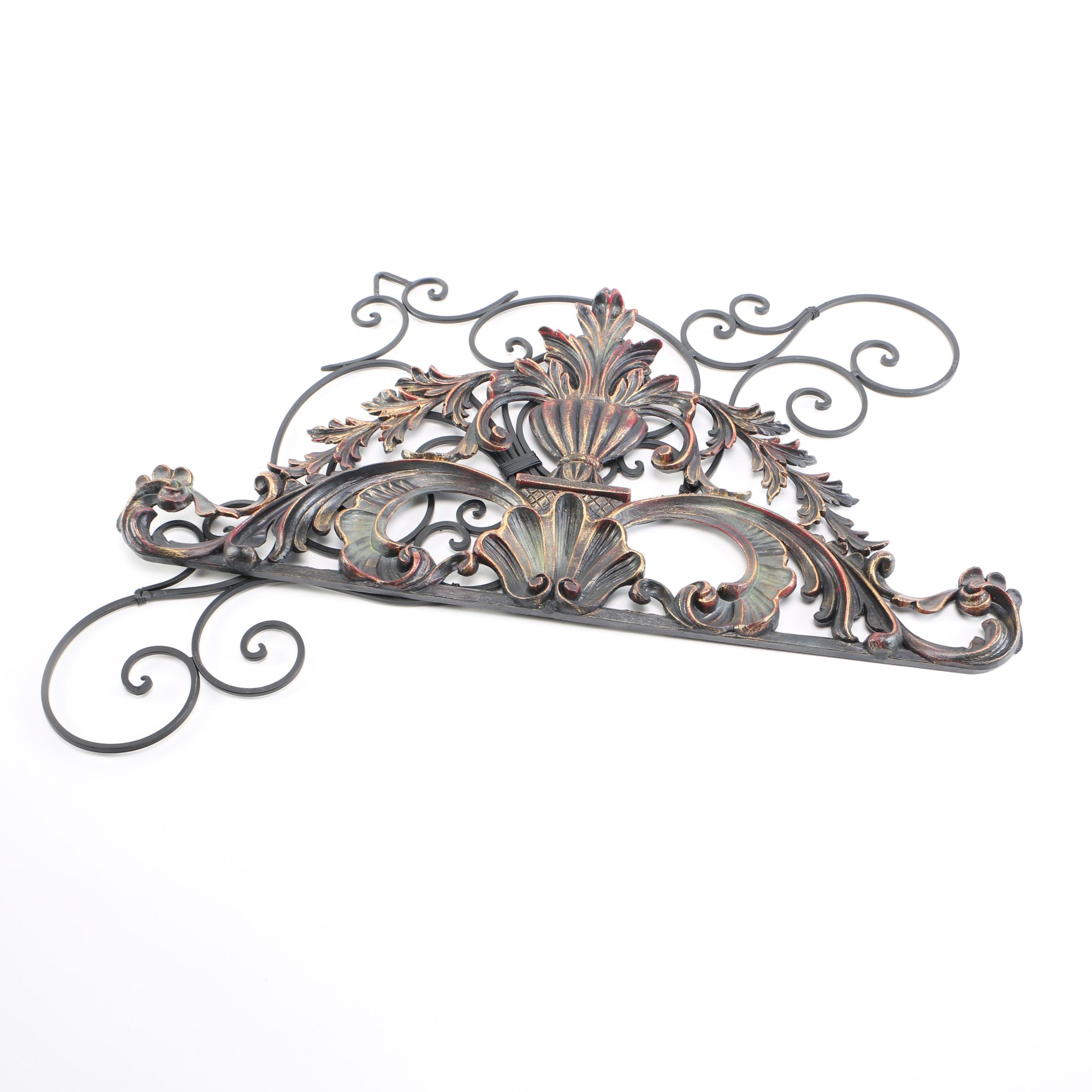 Wrought Iron and Resin Wall Accents