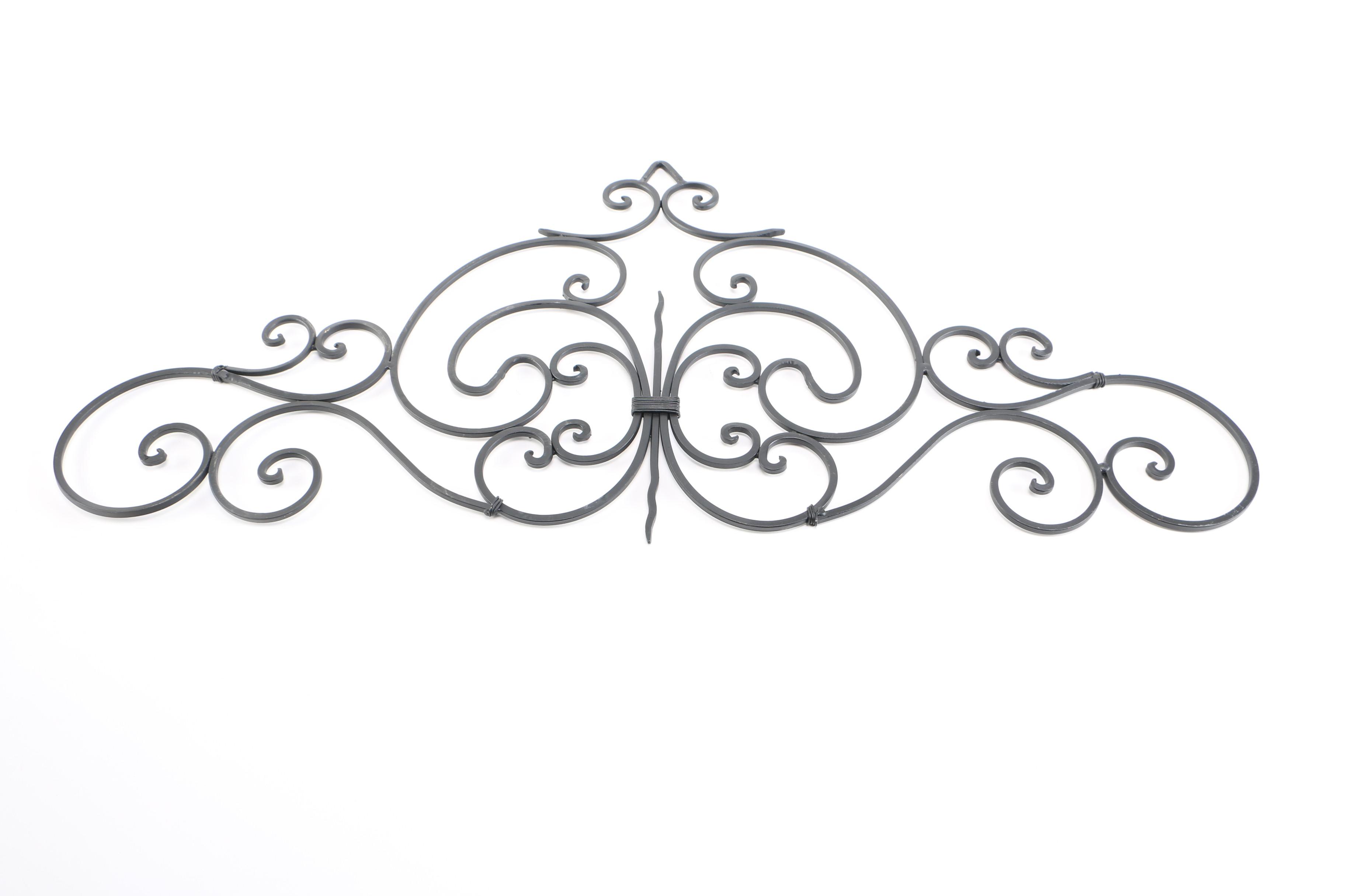 Wrought Iron and Resin Wall Accents