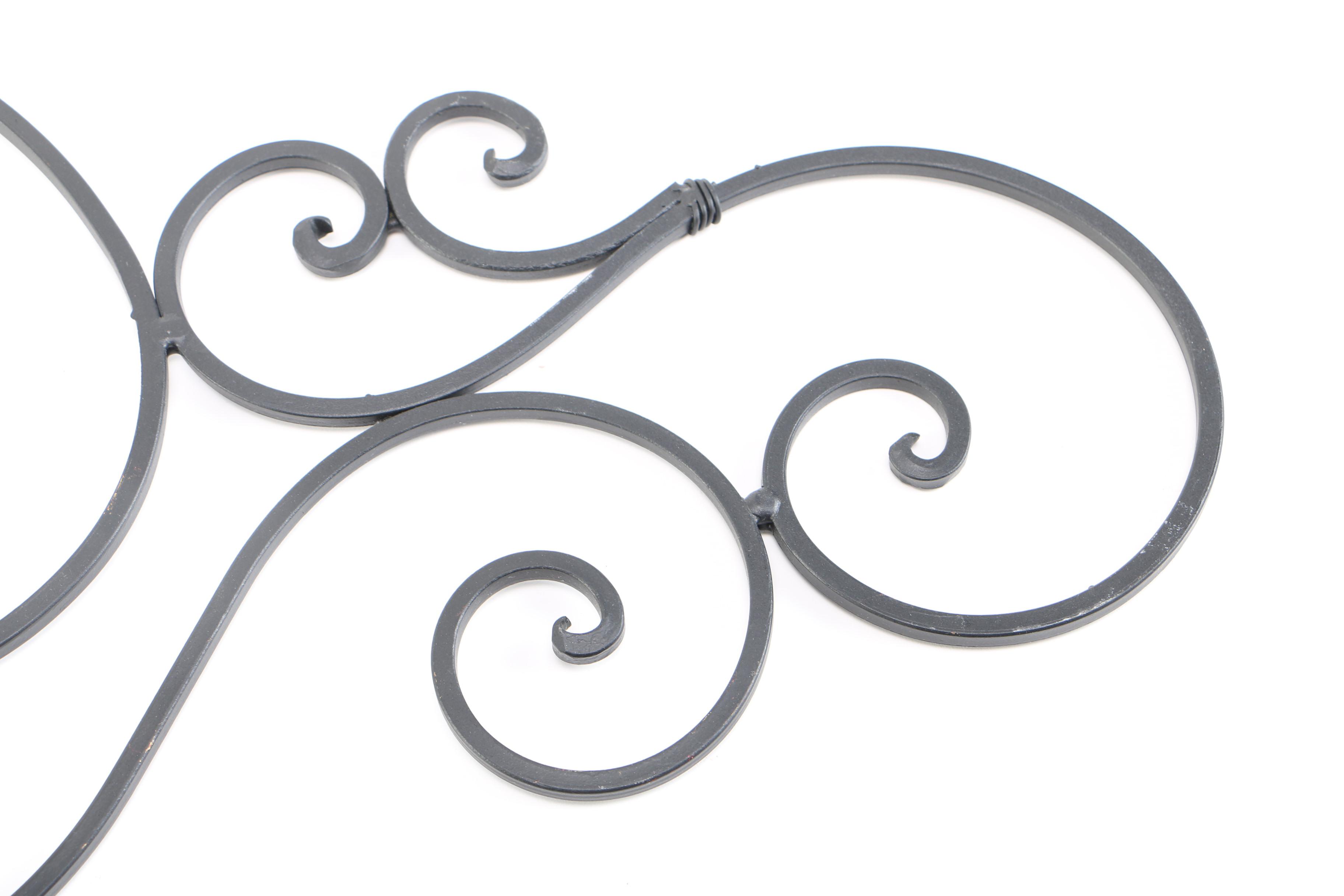 Wrought Iron and Resin Wall Accents