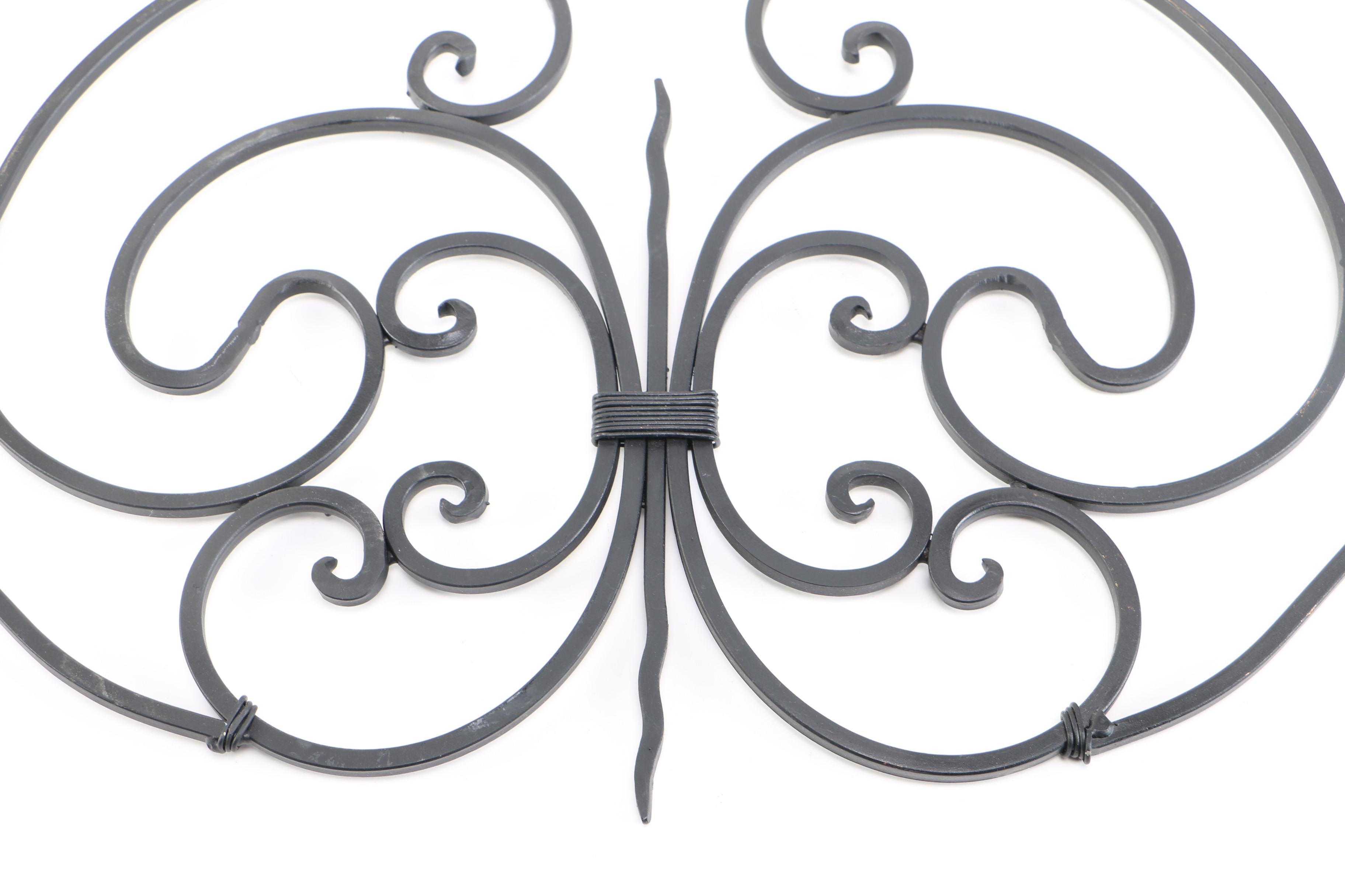 Wrought Iron and Resin Wall Accents