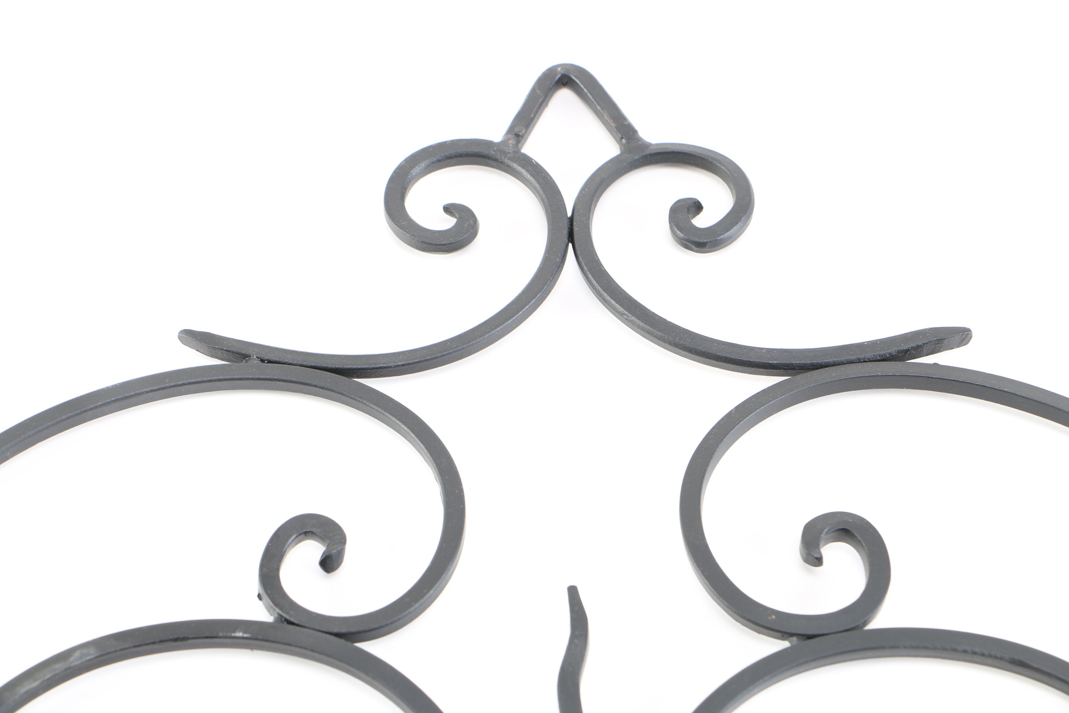 Wrought Iron and Resin Wall Accents