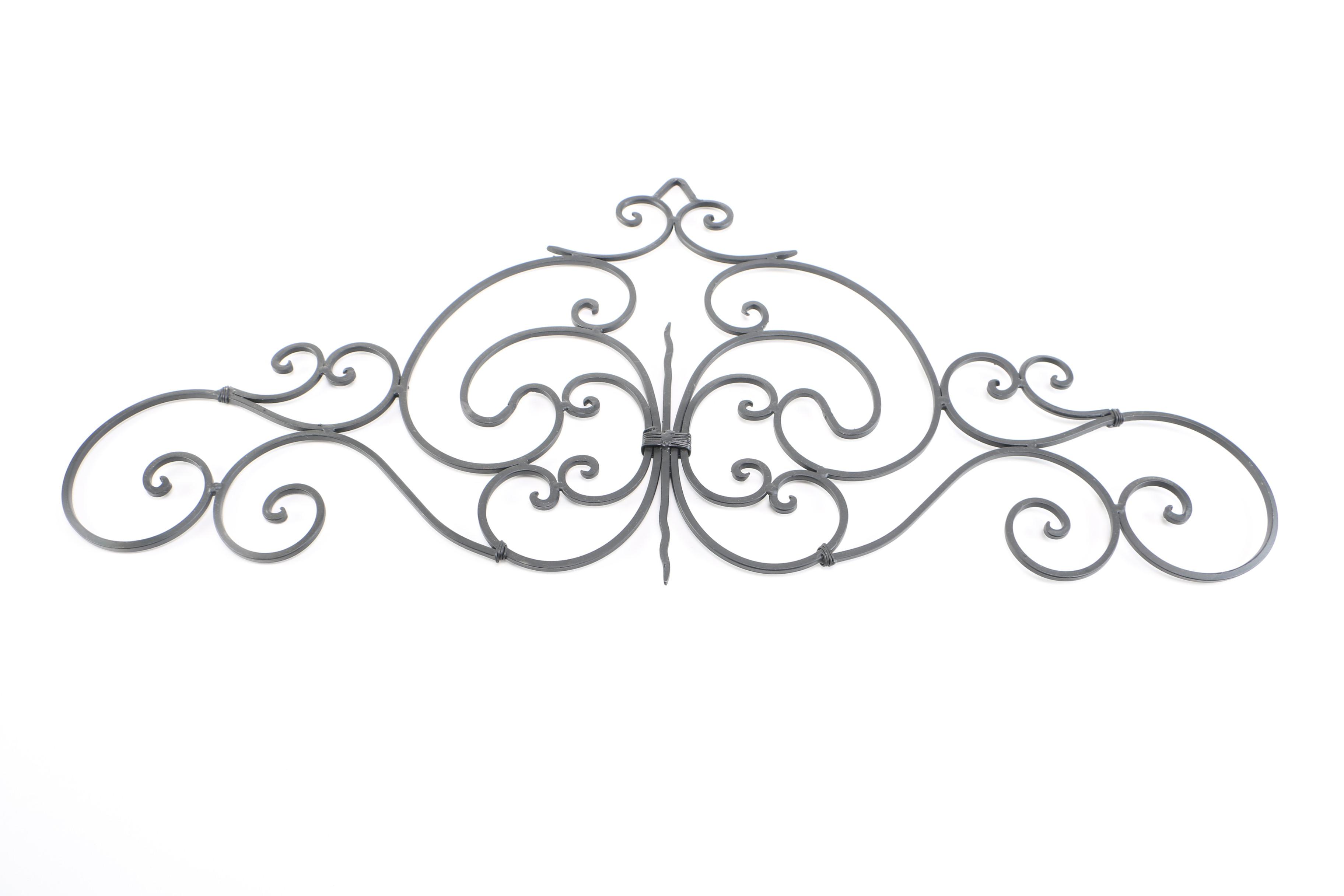 Wrought Iron and Resin Wall Accents