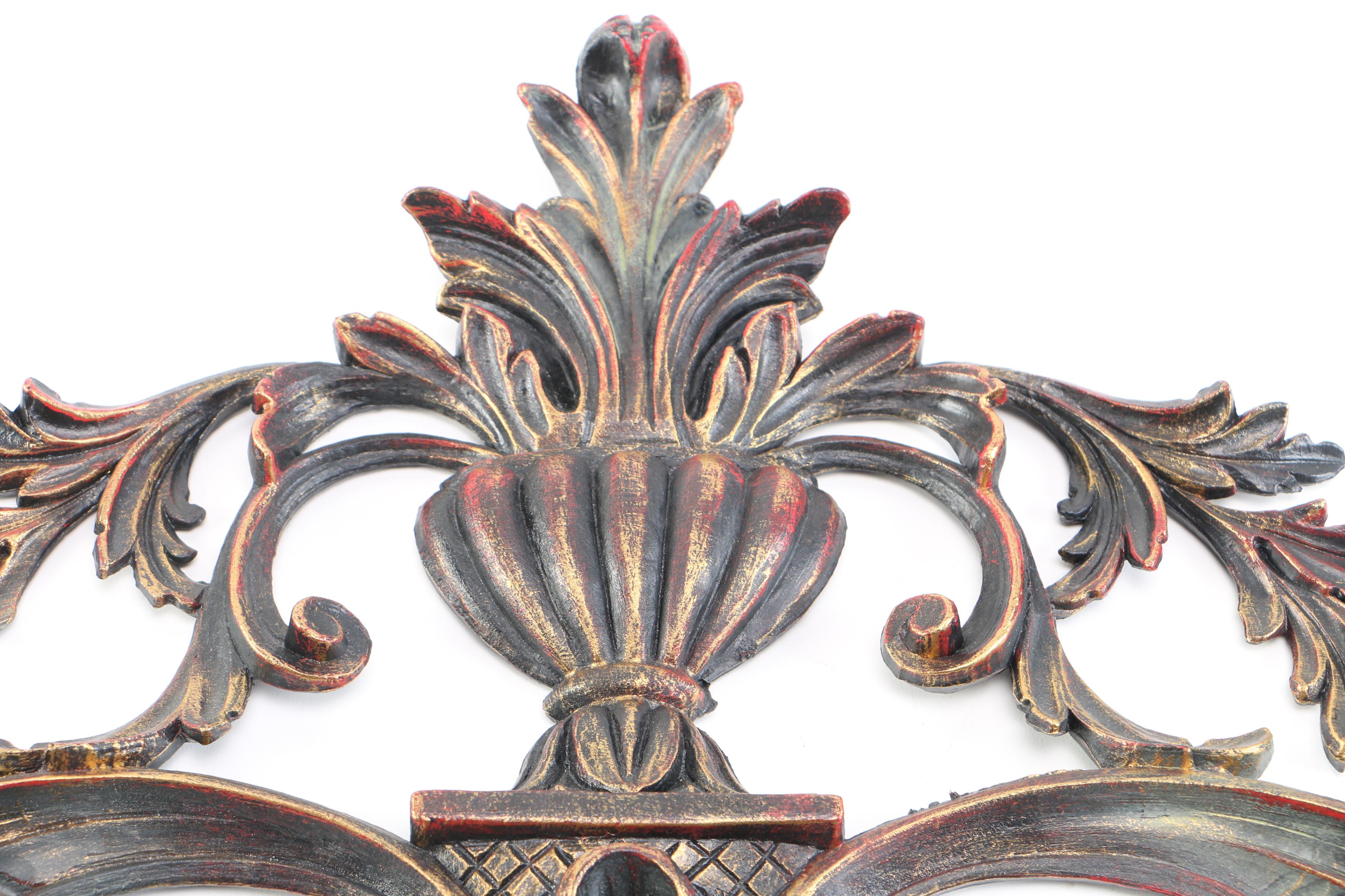 Wrought Iron and Resin Wall Accents