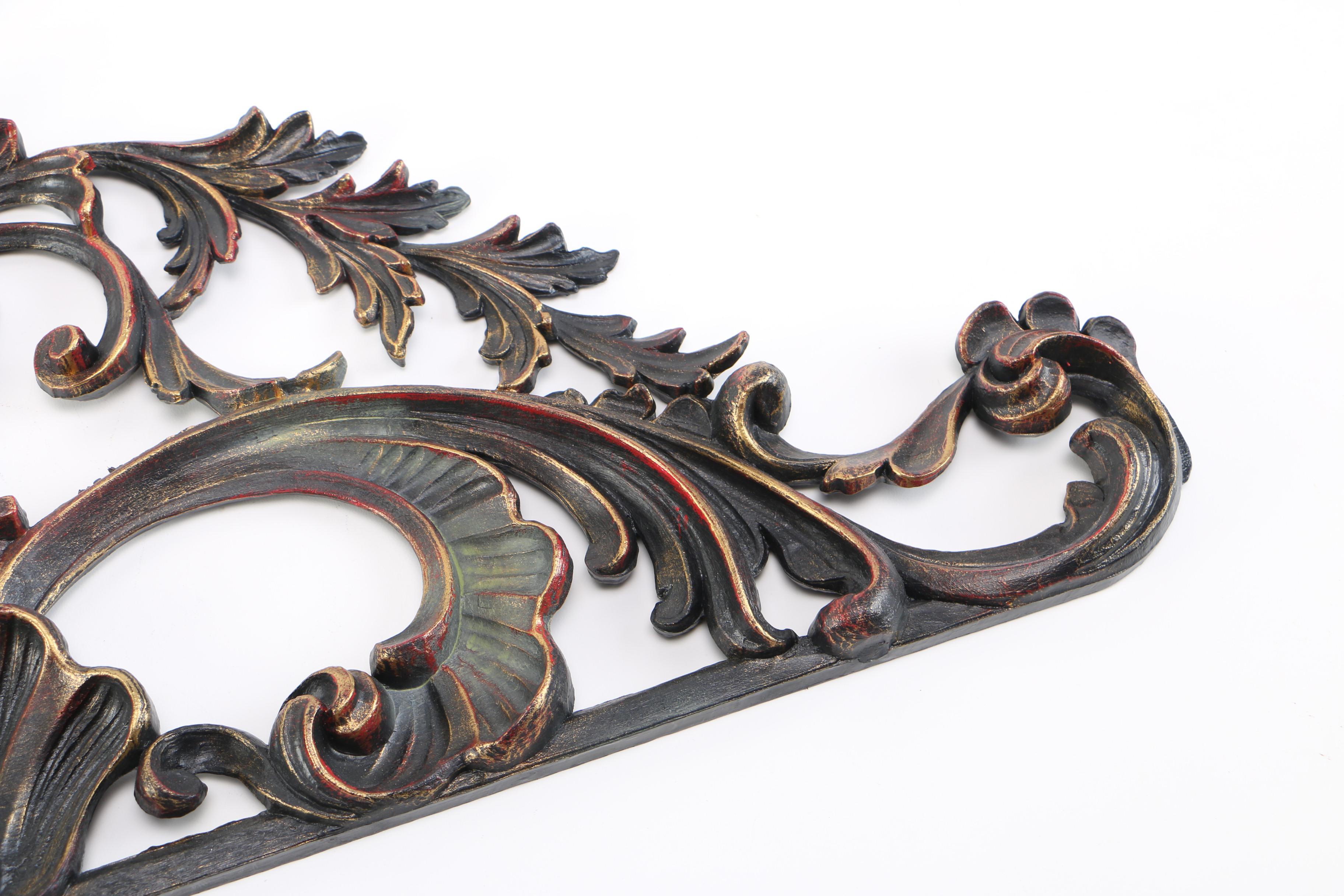 Wrought Iron and Resin Wall Accents