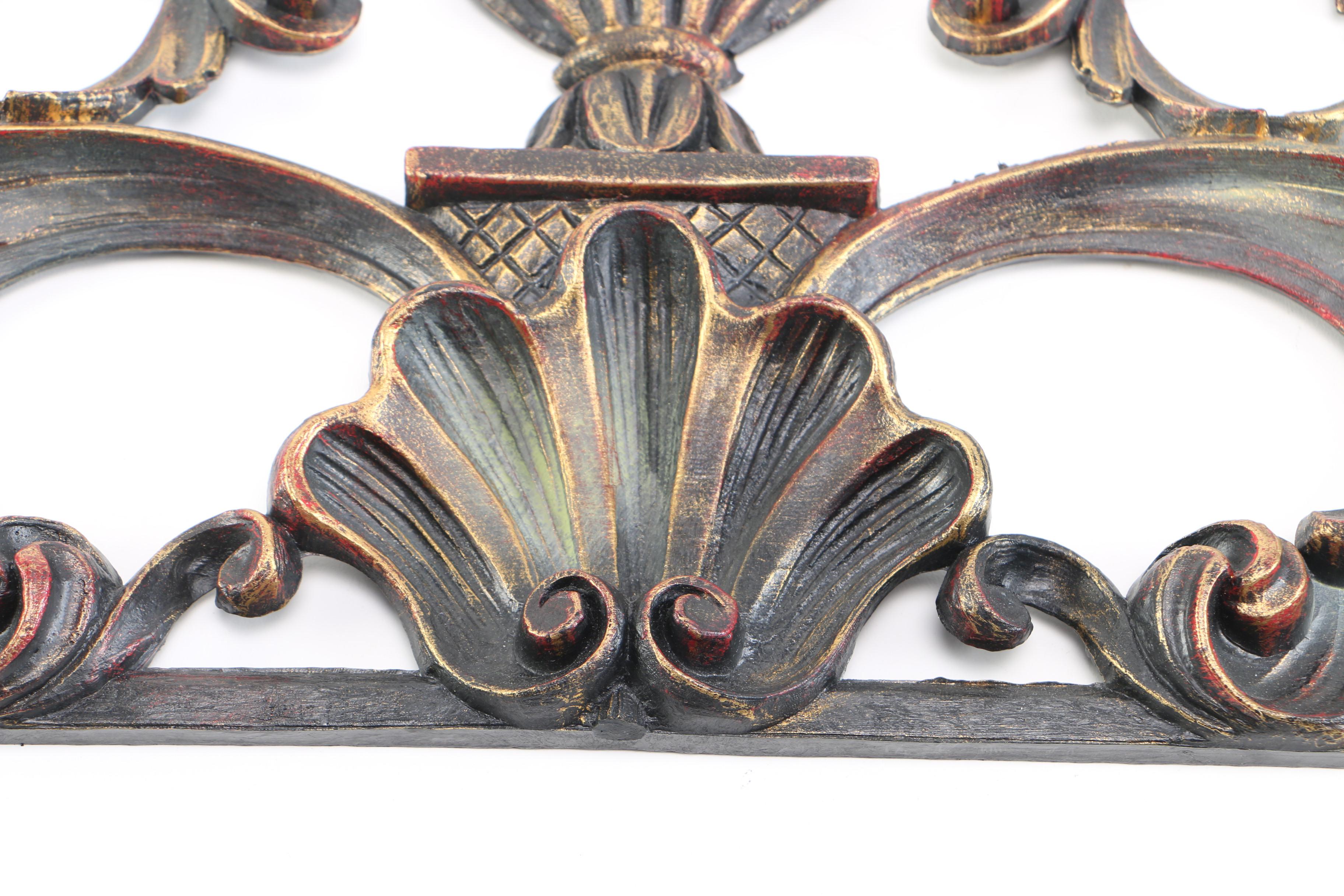 Wrought Iron and Resin Wall Accents