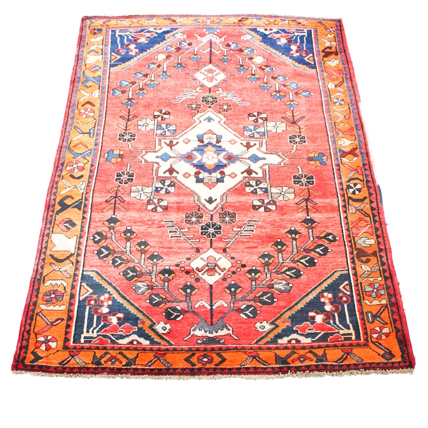 Semi-Antique Hand-Knotted Persian Karacheh Heriz Area Rug