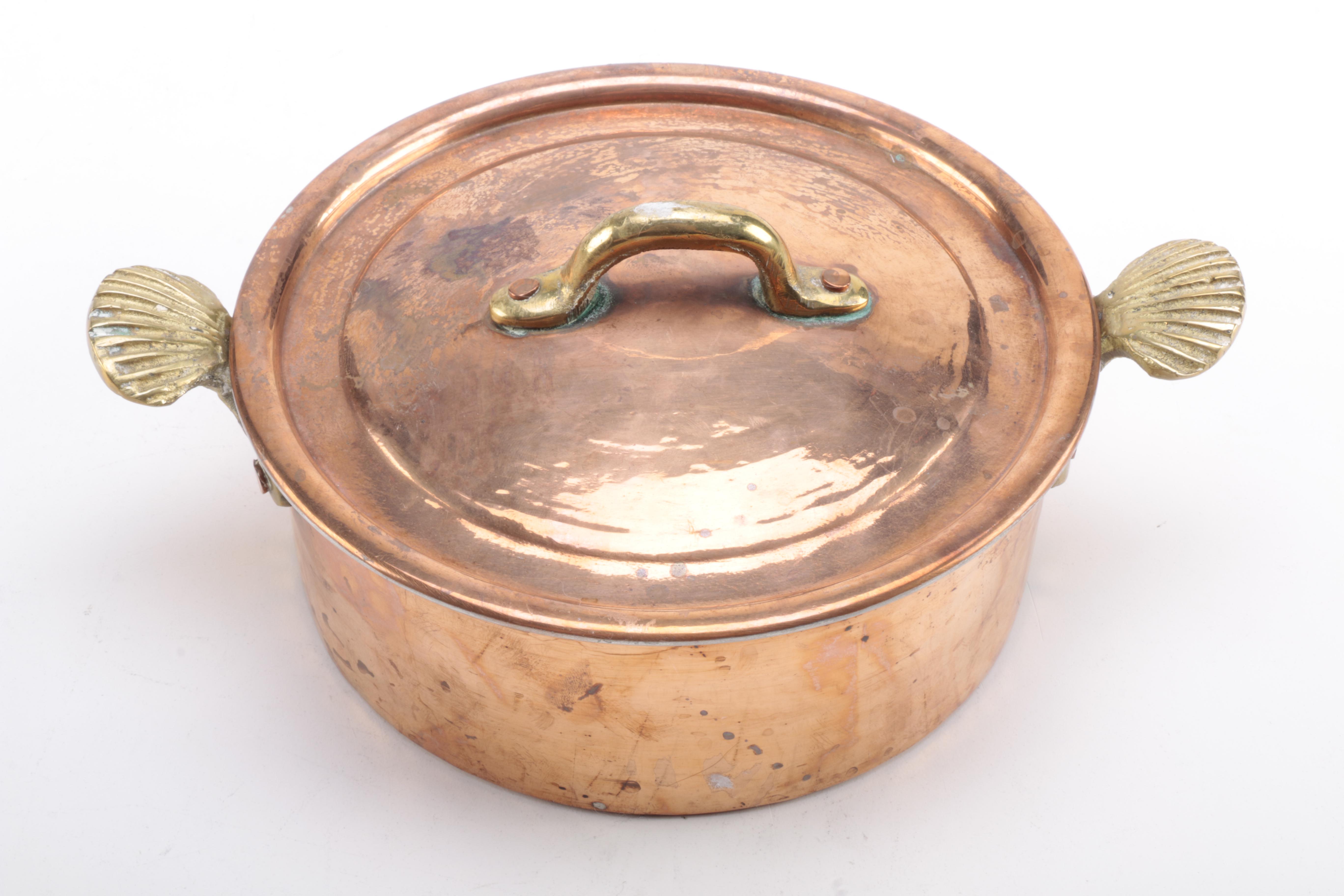 Pair of Copper Pots Including Mauviel