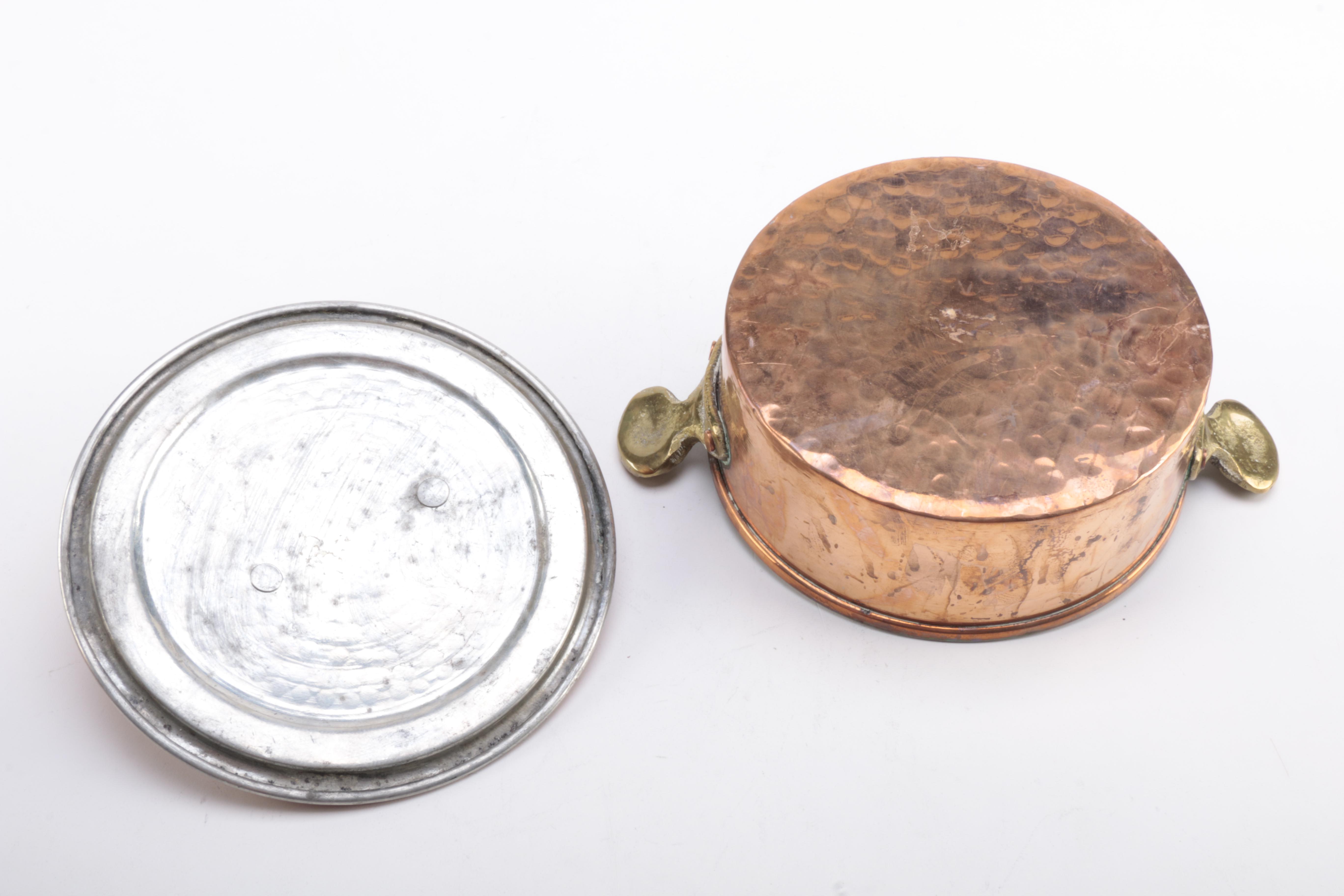 Pair of Copper Pots Including Mauviel