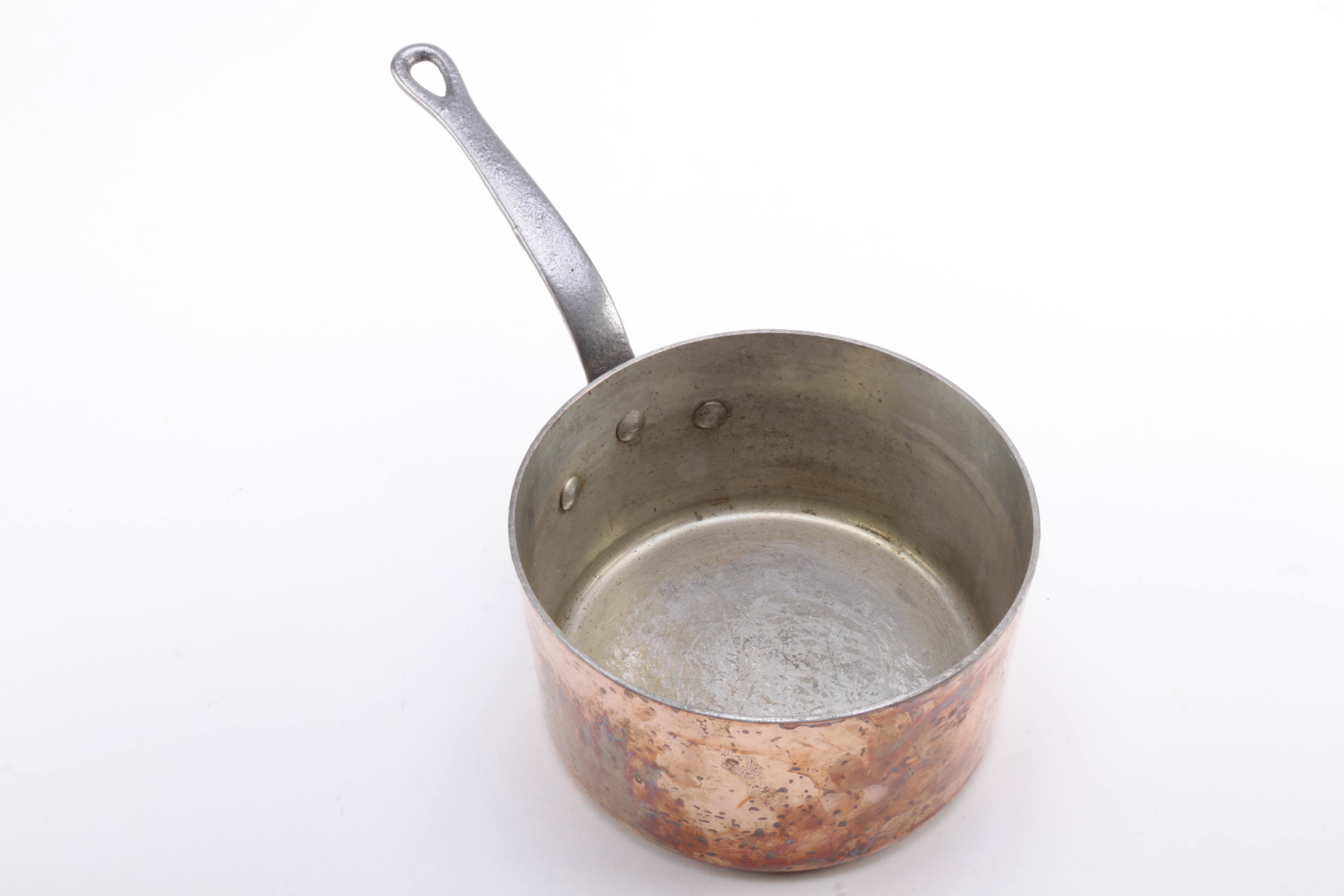 Pair of Copper Pots Including Mauviel