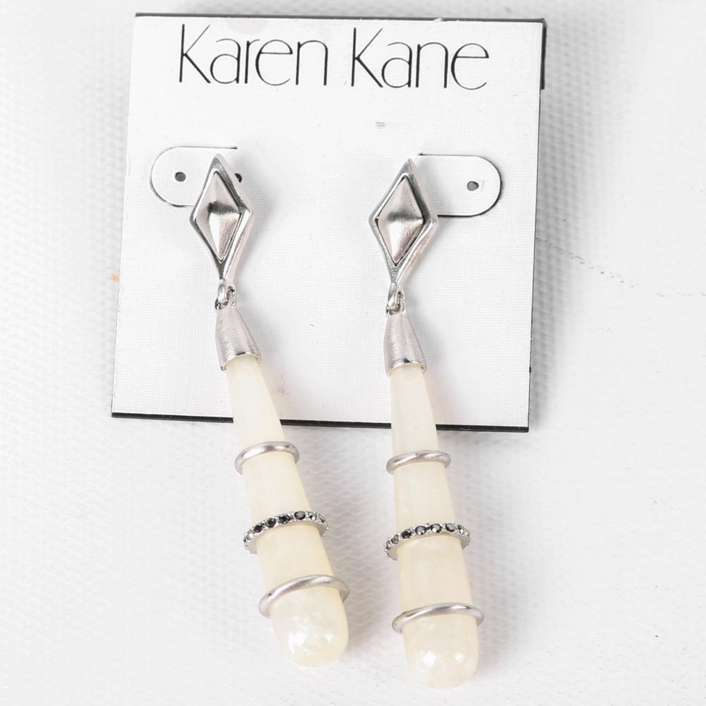Karen Kane Silver Tone Choker and Earrings