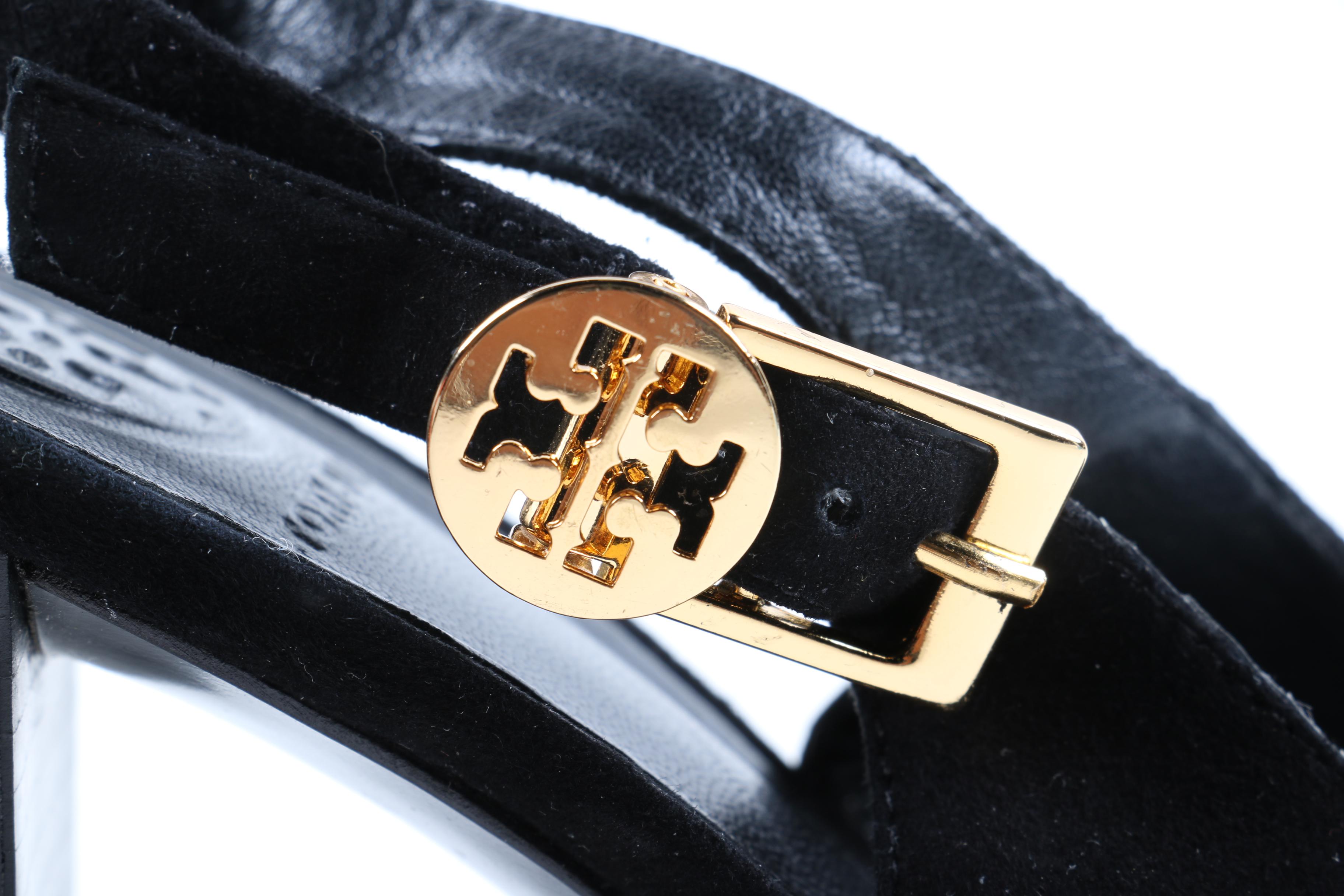 Tory Burch Black Suede Heels