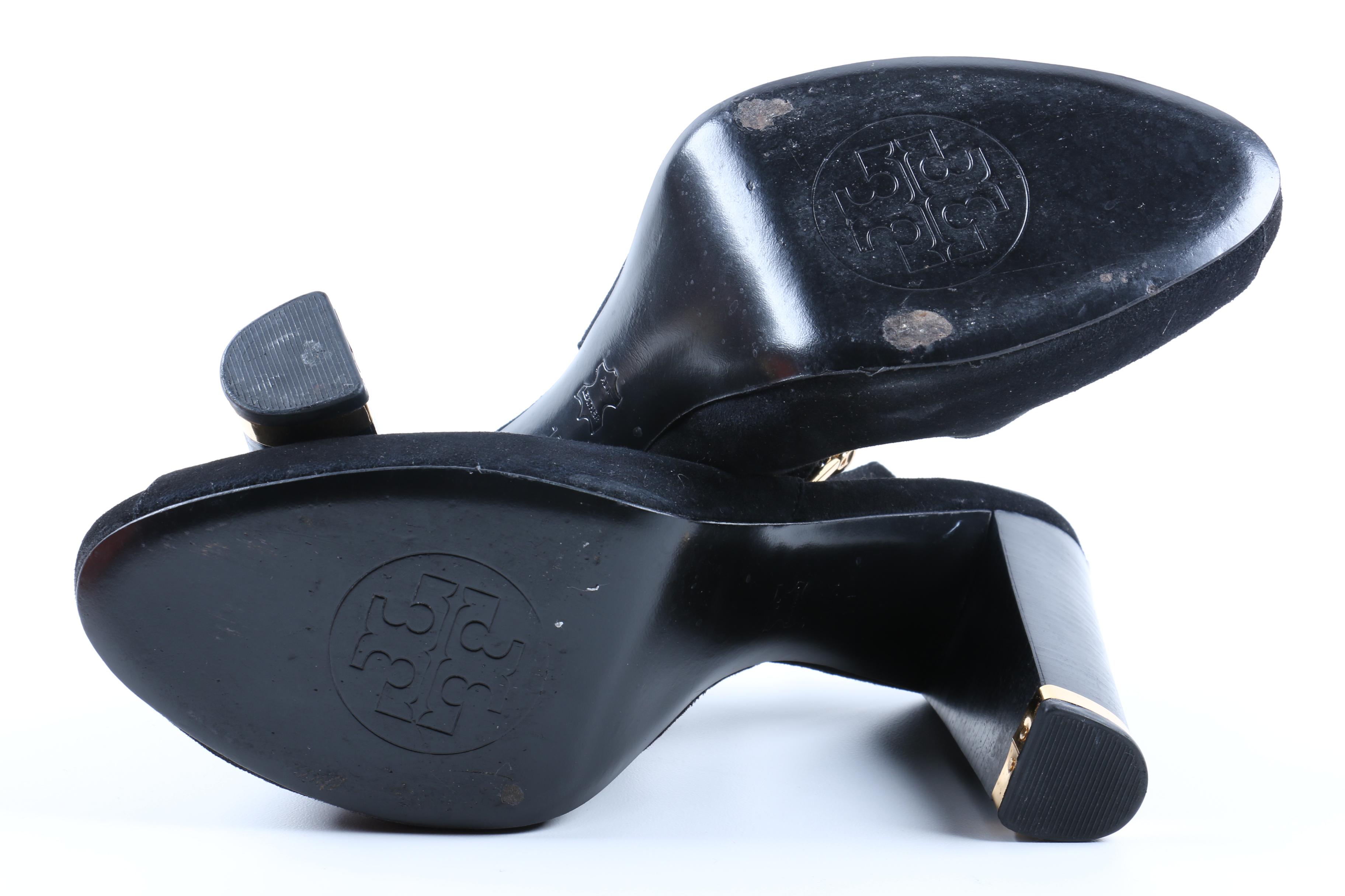 Tory Burch Black Suede Heels