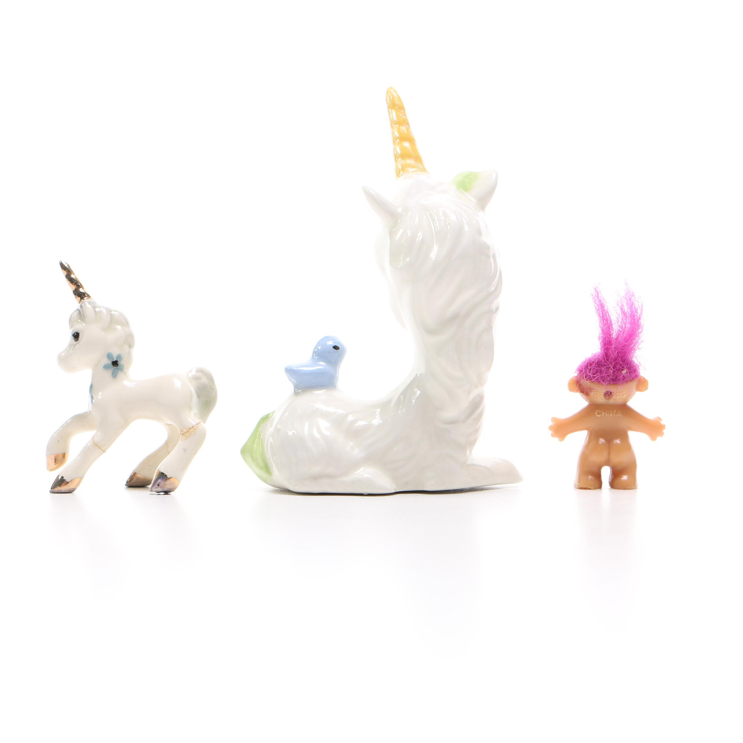 Assortment of Plastic and Ceramic Figures