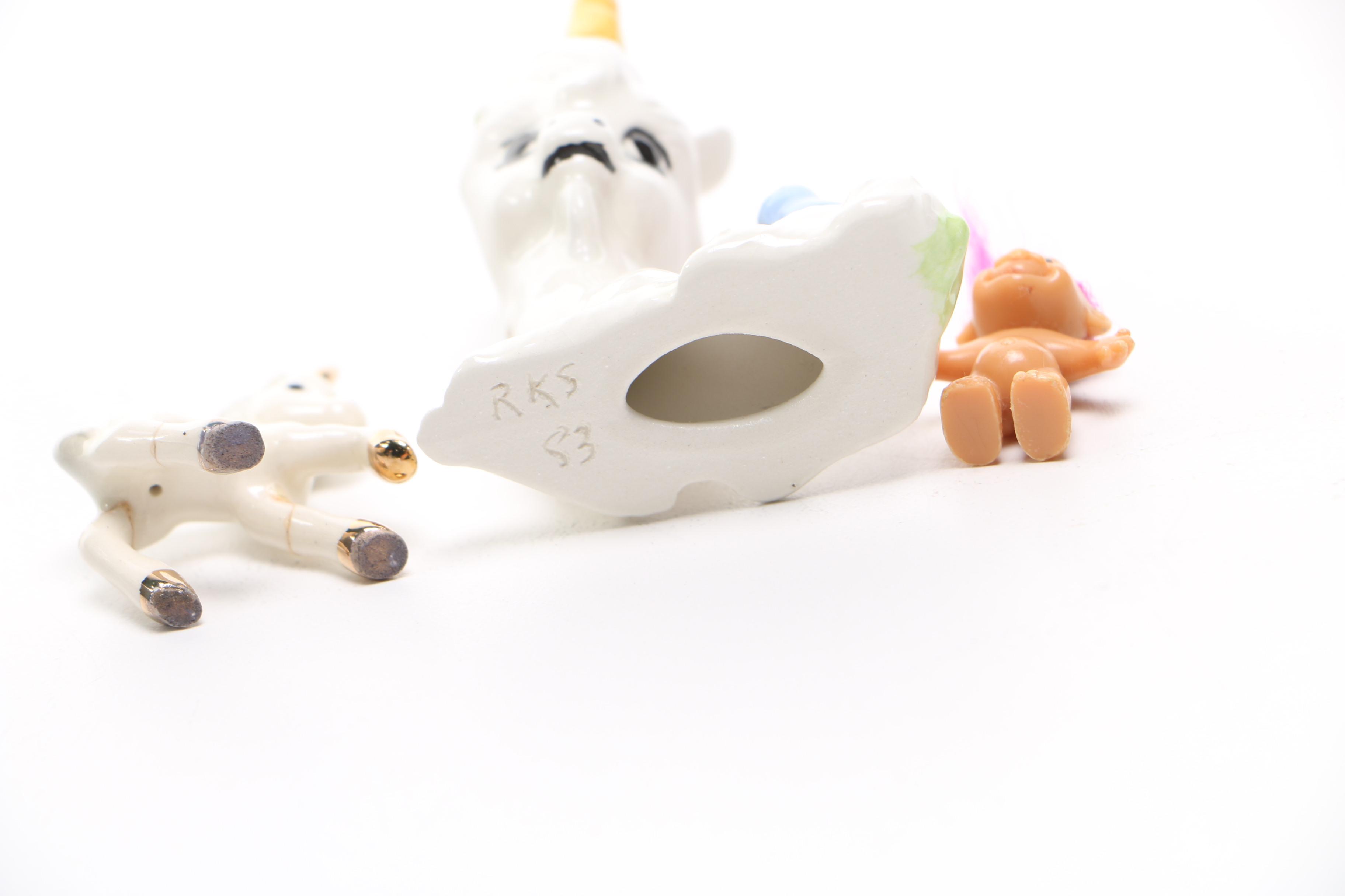 Assortment of Plastic and Ceramic Figures