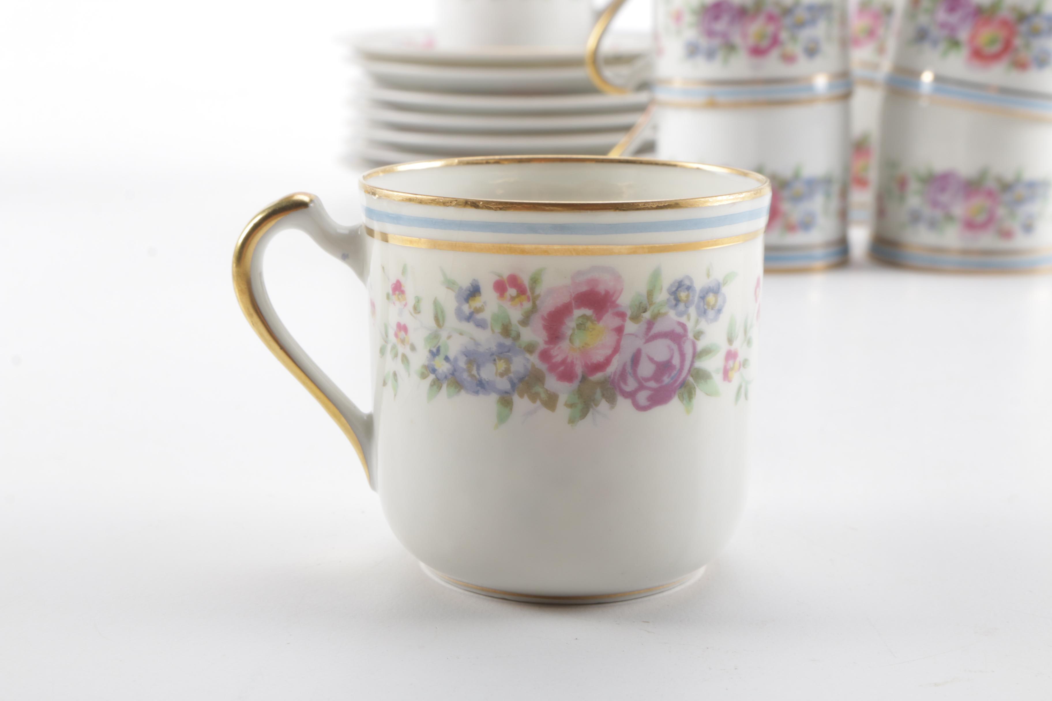 Limoges Tea Cups and Saucers