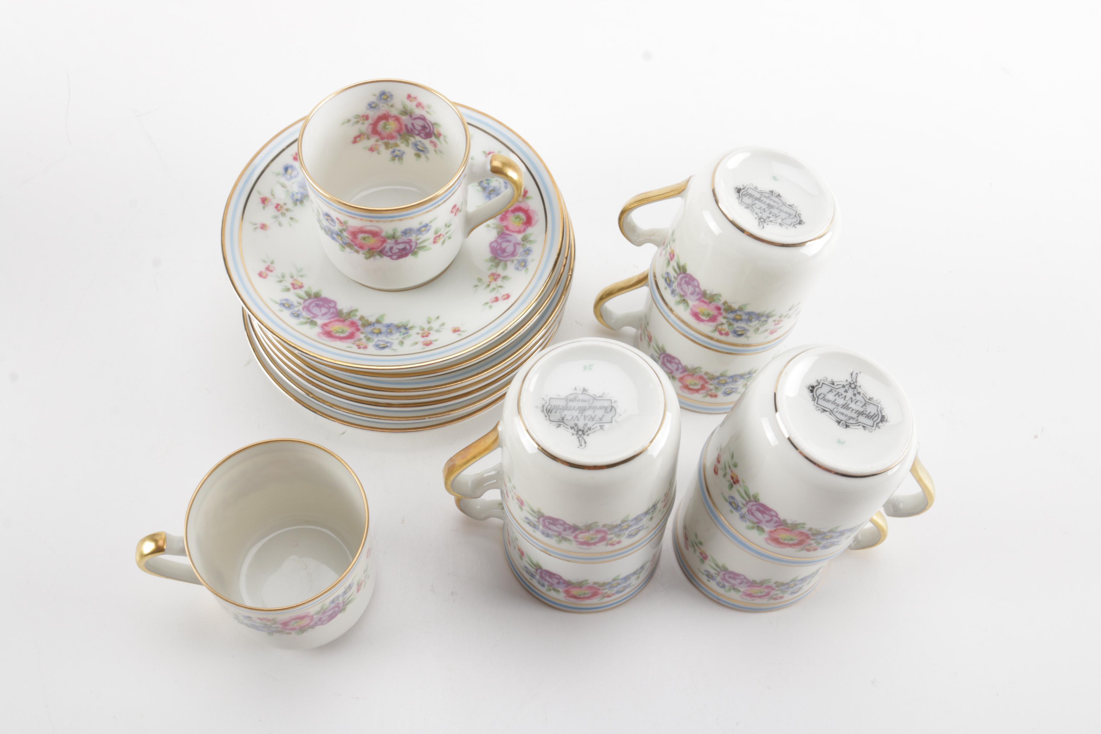 Limoges Tea Cups and Saucers