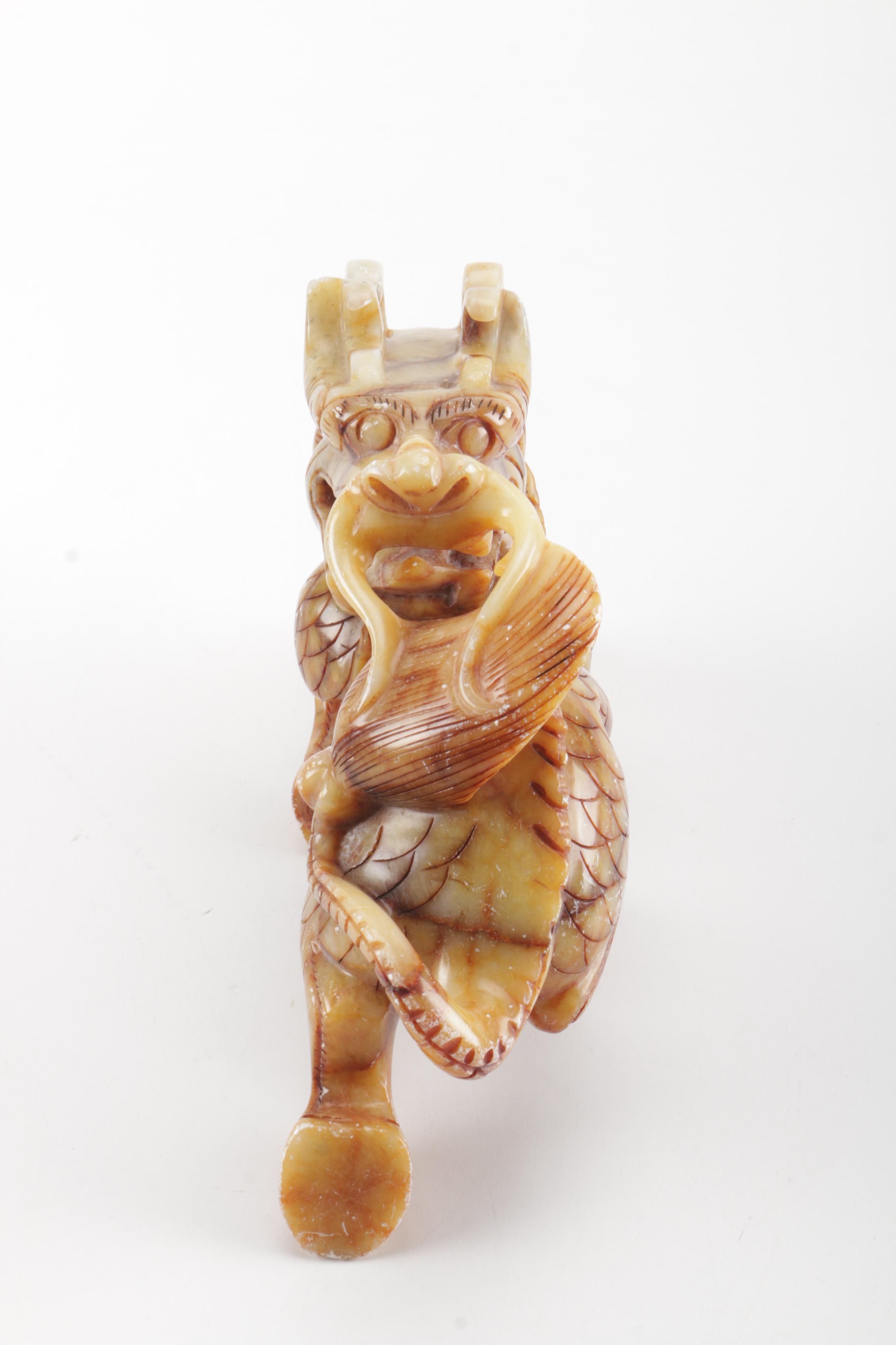 Soapstone Dragon Figurine