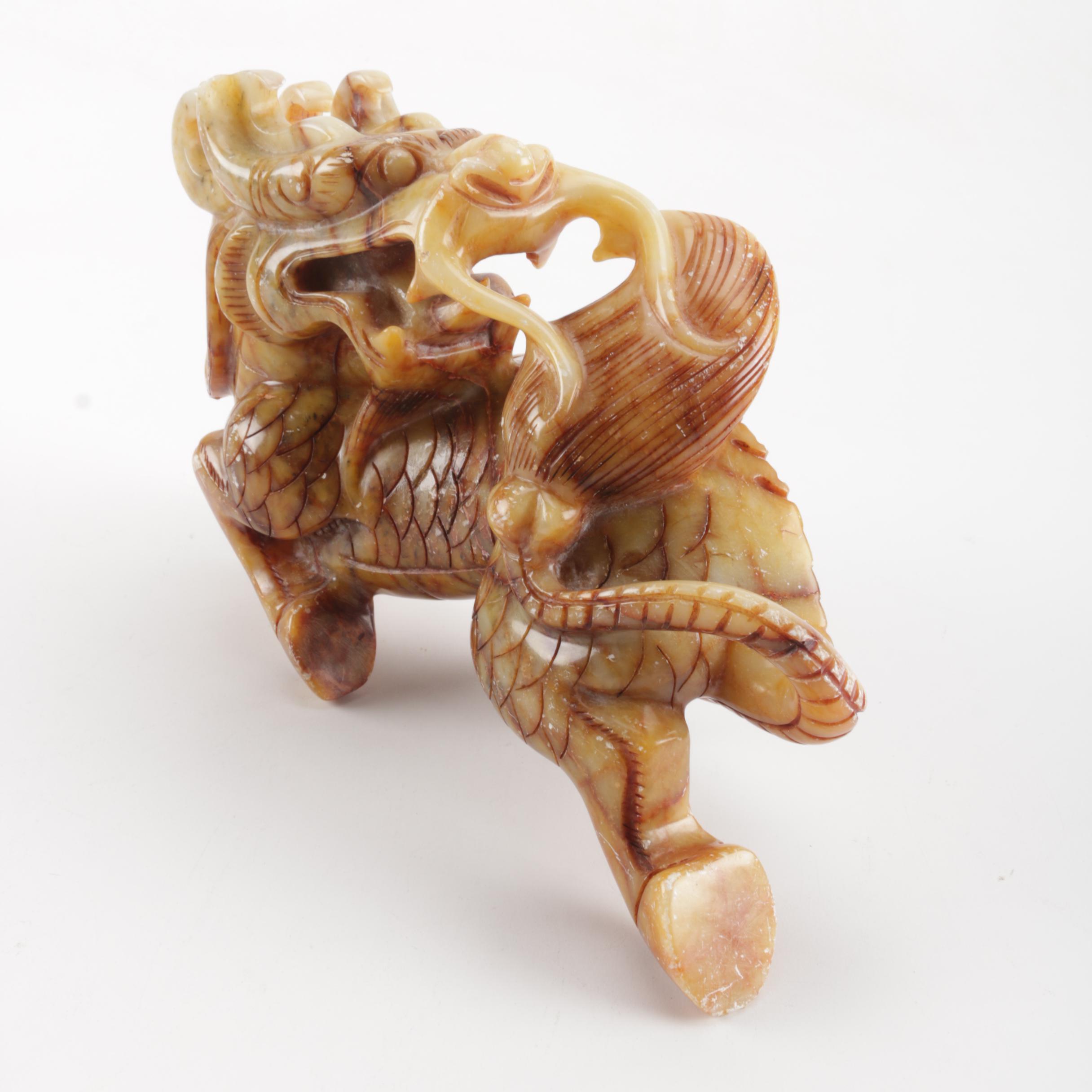 Soapstone Dragon Figurine