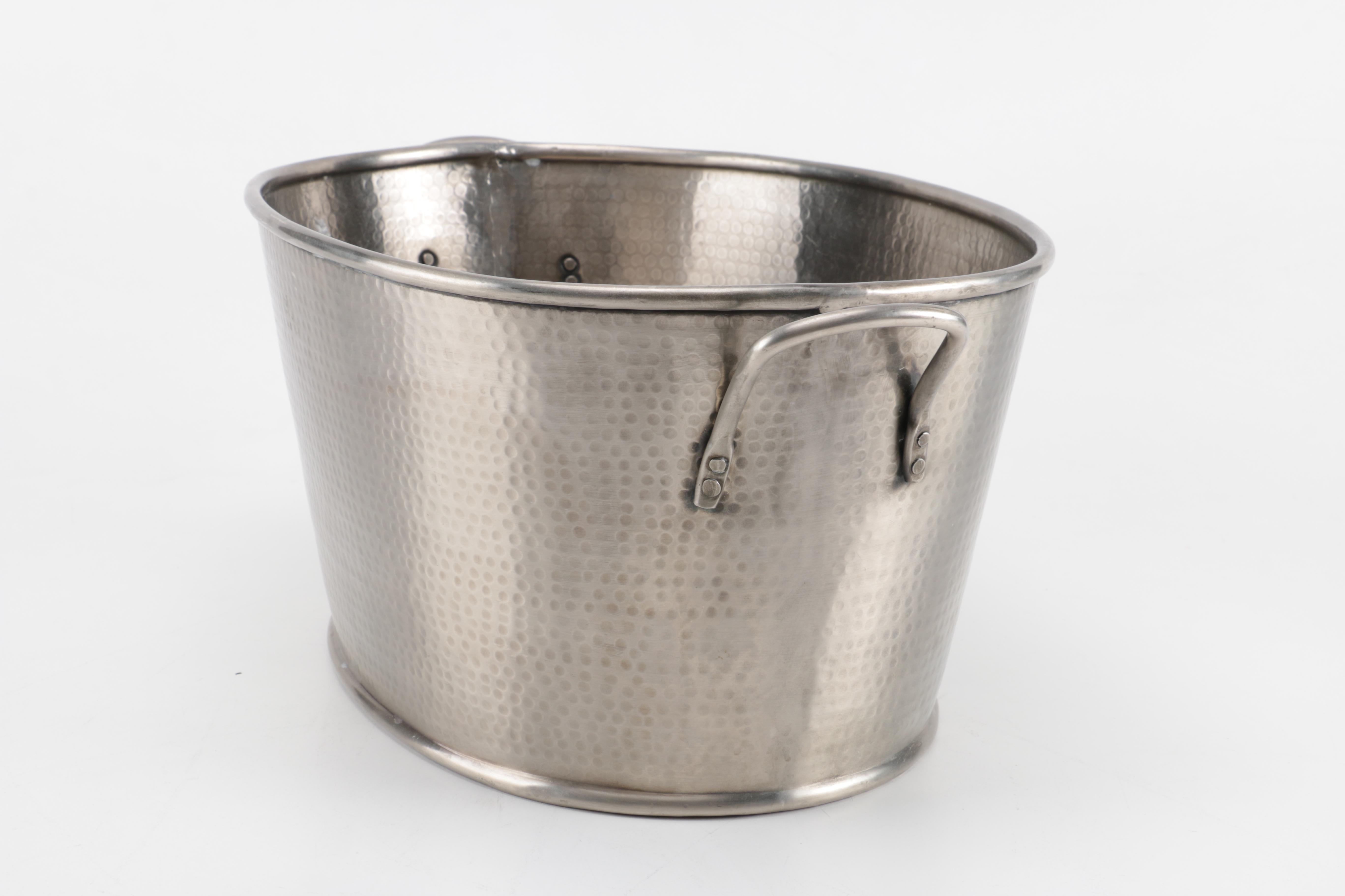 Pottery Barn Hammered Metal Ice Bucket