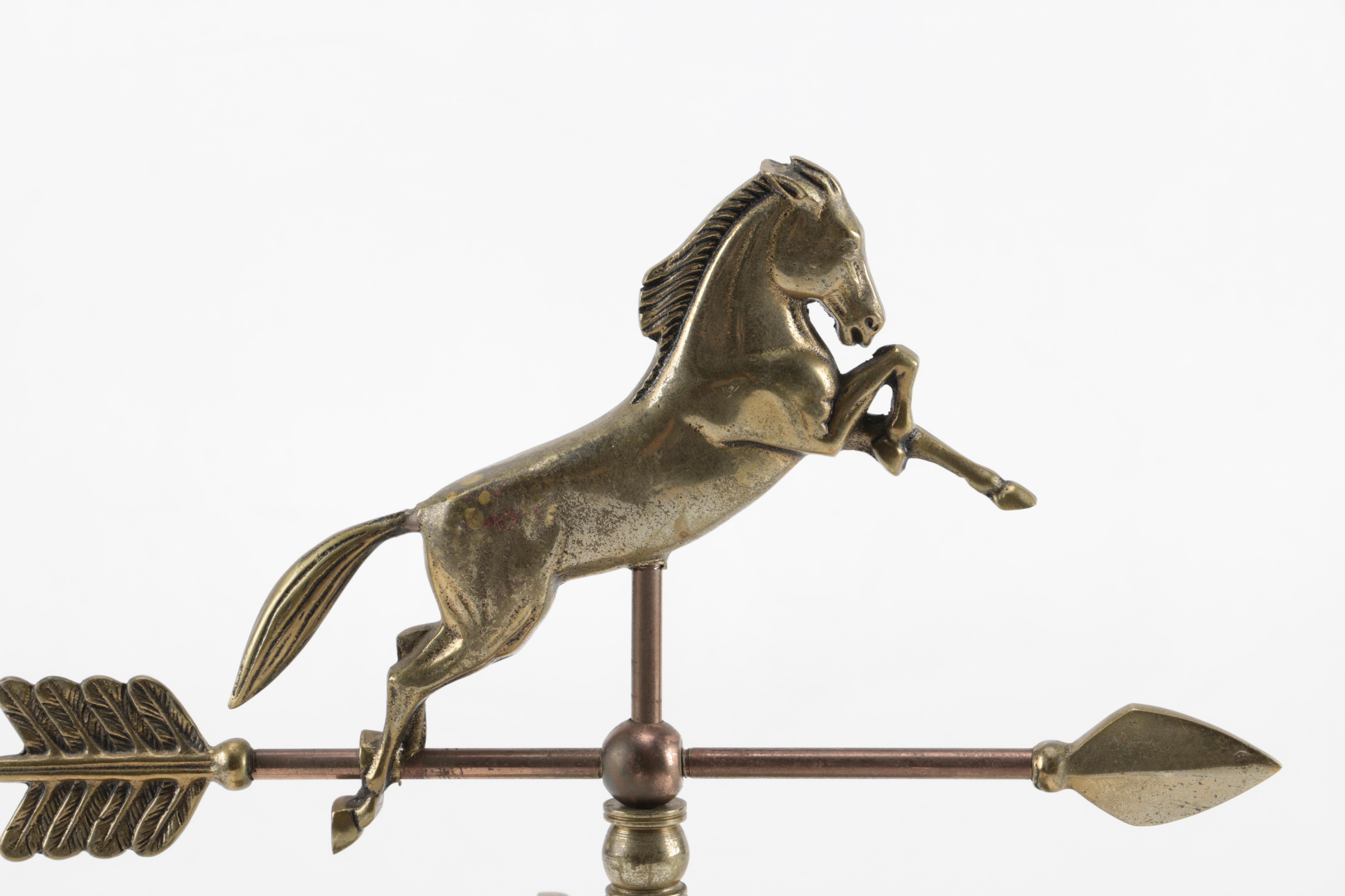 Brass Tabletop Horse Weather Vane