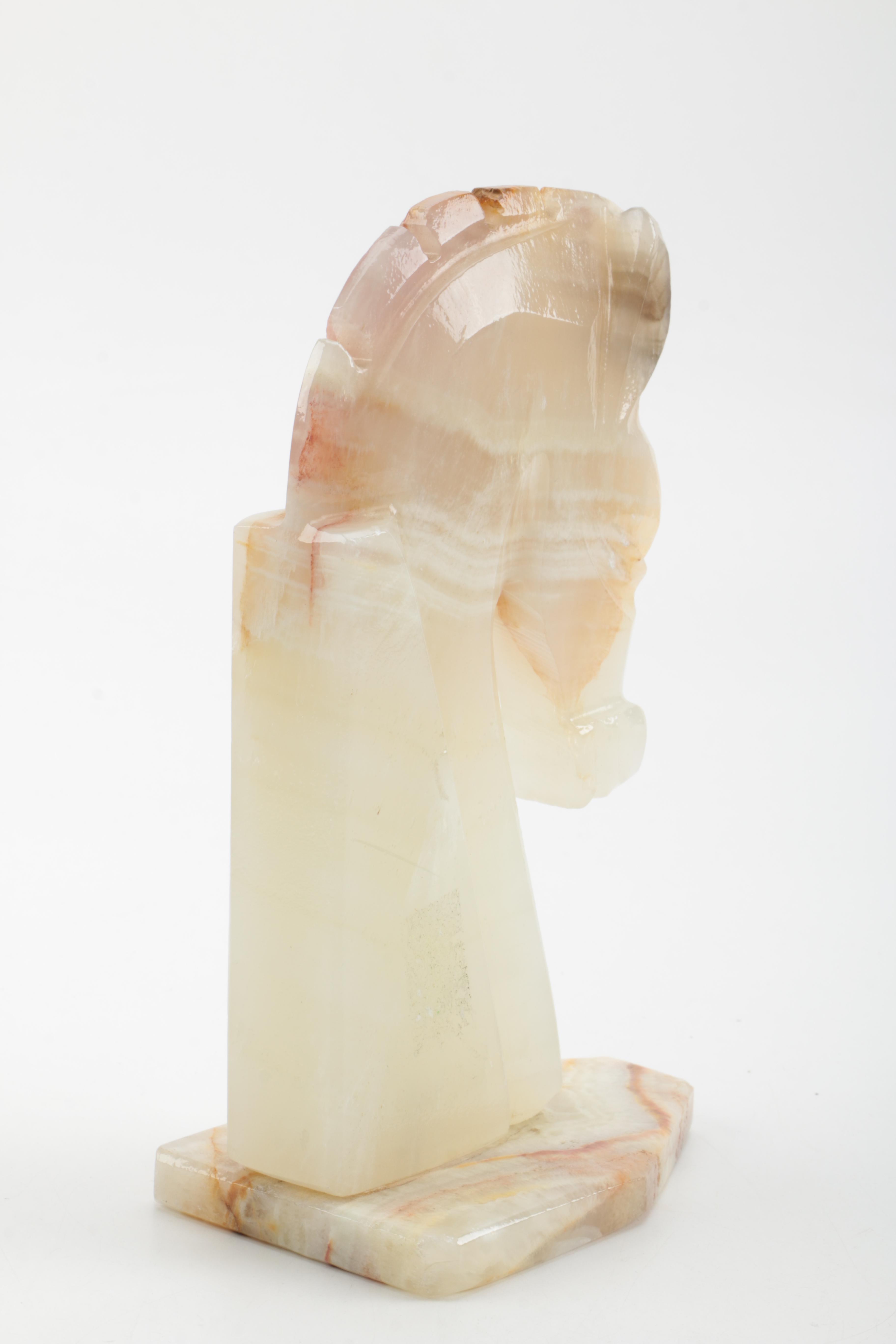 Agate Knight Chess Piece Figurine