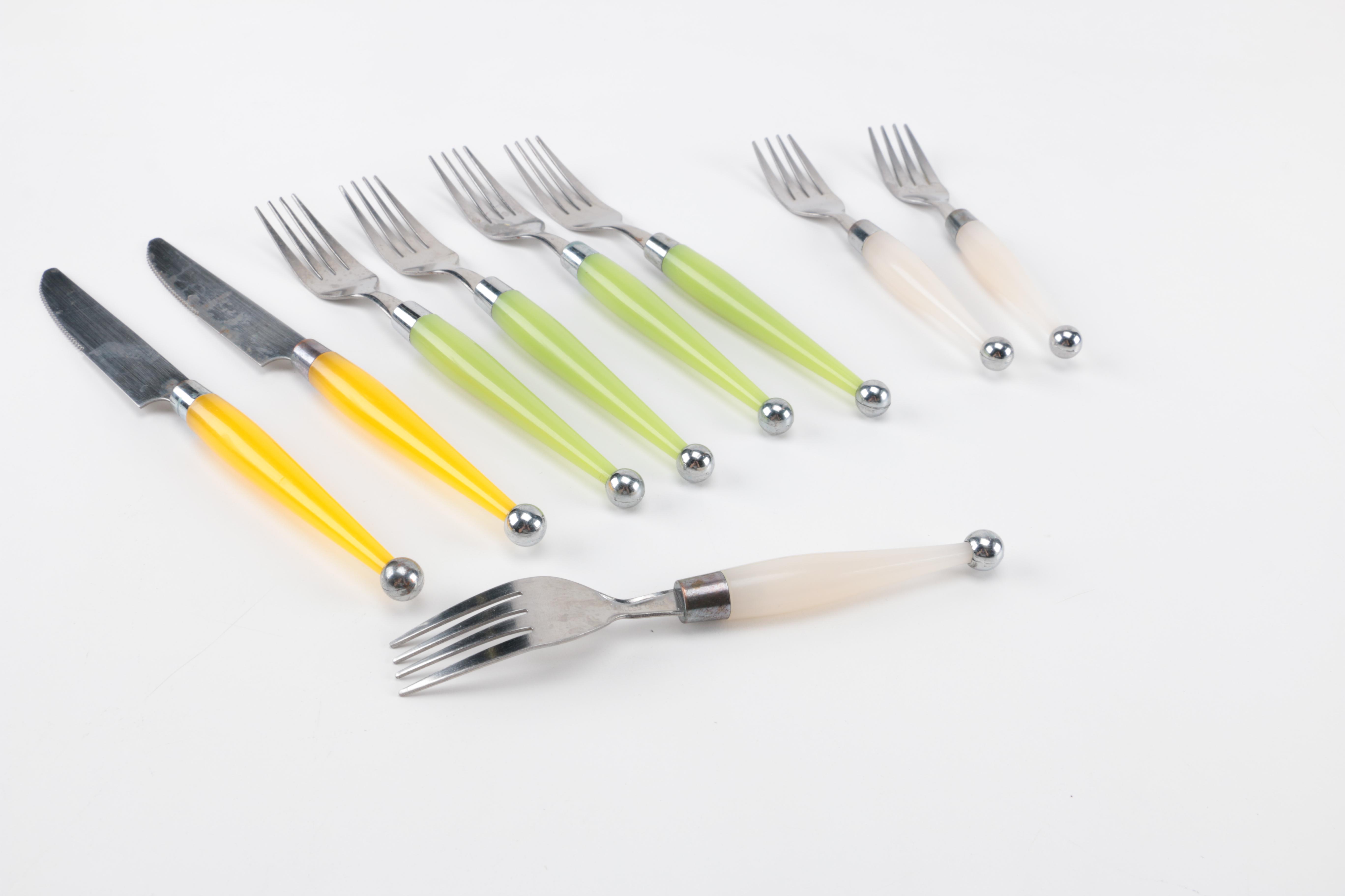 Multi-Colored Stainless Steel Flatware Service
