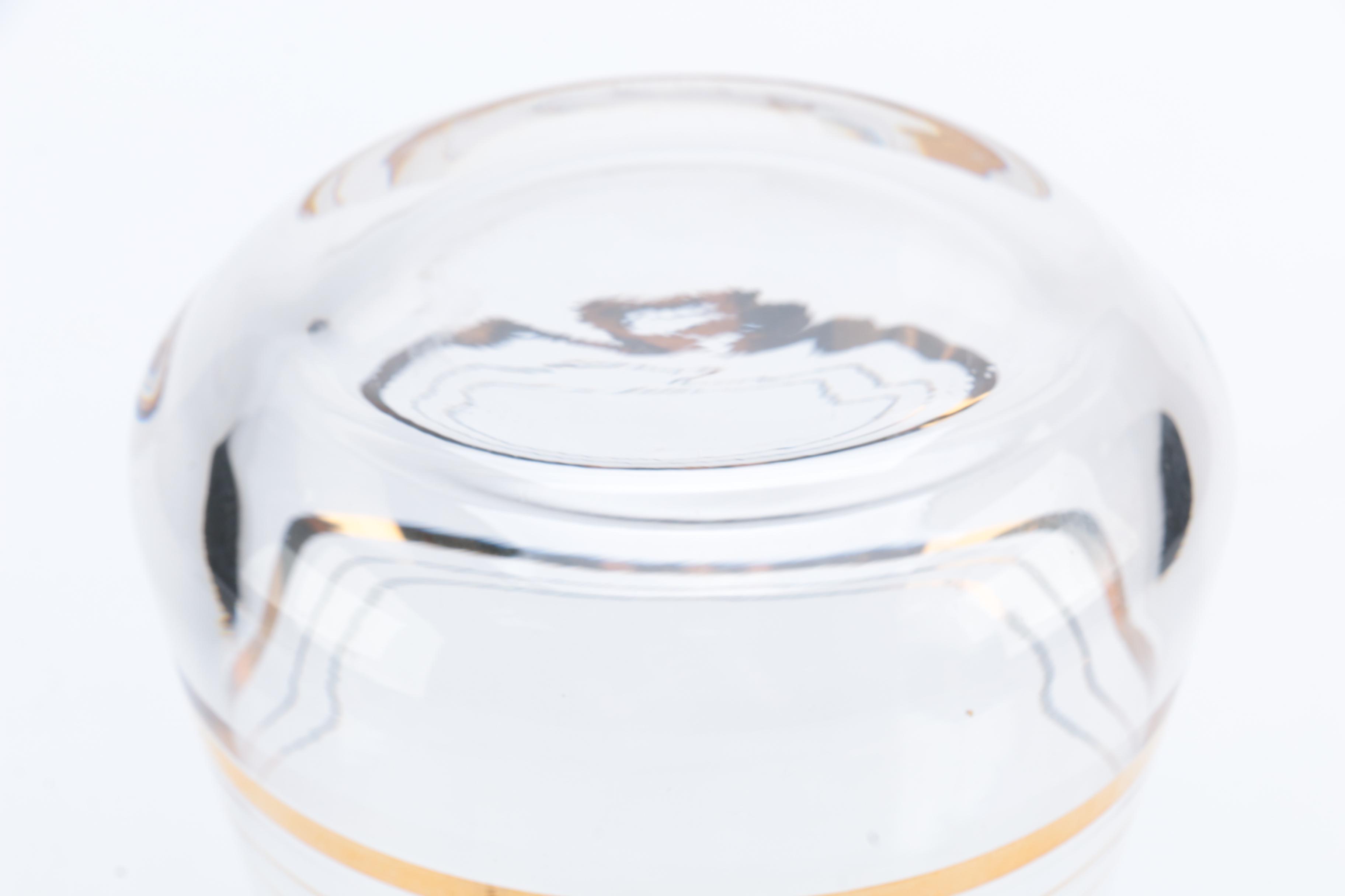 Vintage Glass Decanter With Glasses