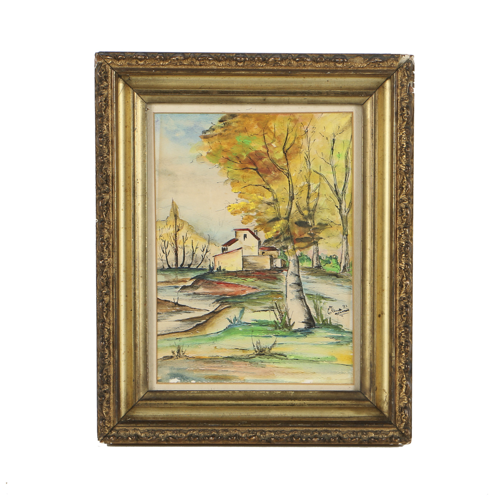 Mixed Media on Paper "Avignon"