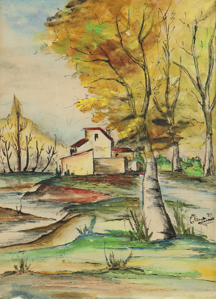 Mixed Media on Paper "Avignon"