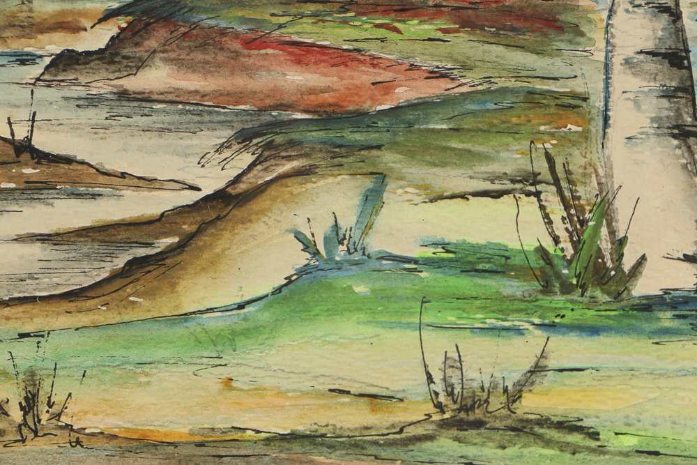 Mixed Media on Paper "Avignon"