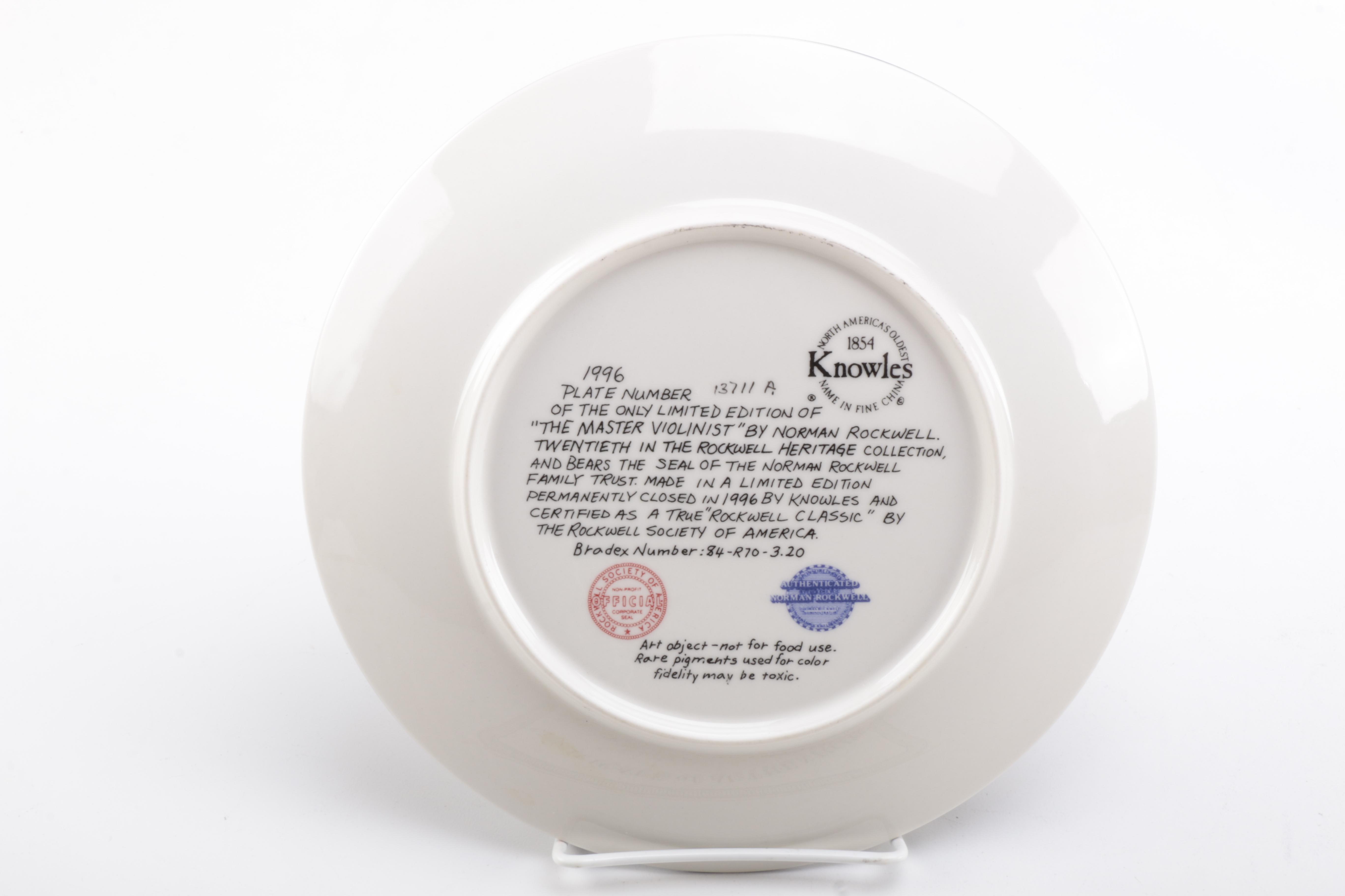 1990s Knowles "Norman Rockwell Heritage Collection" Collector Plates