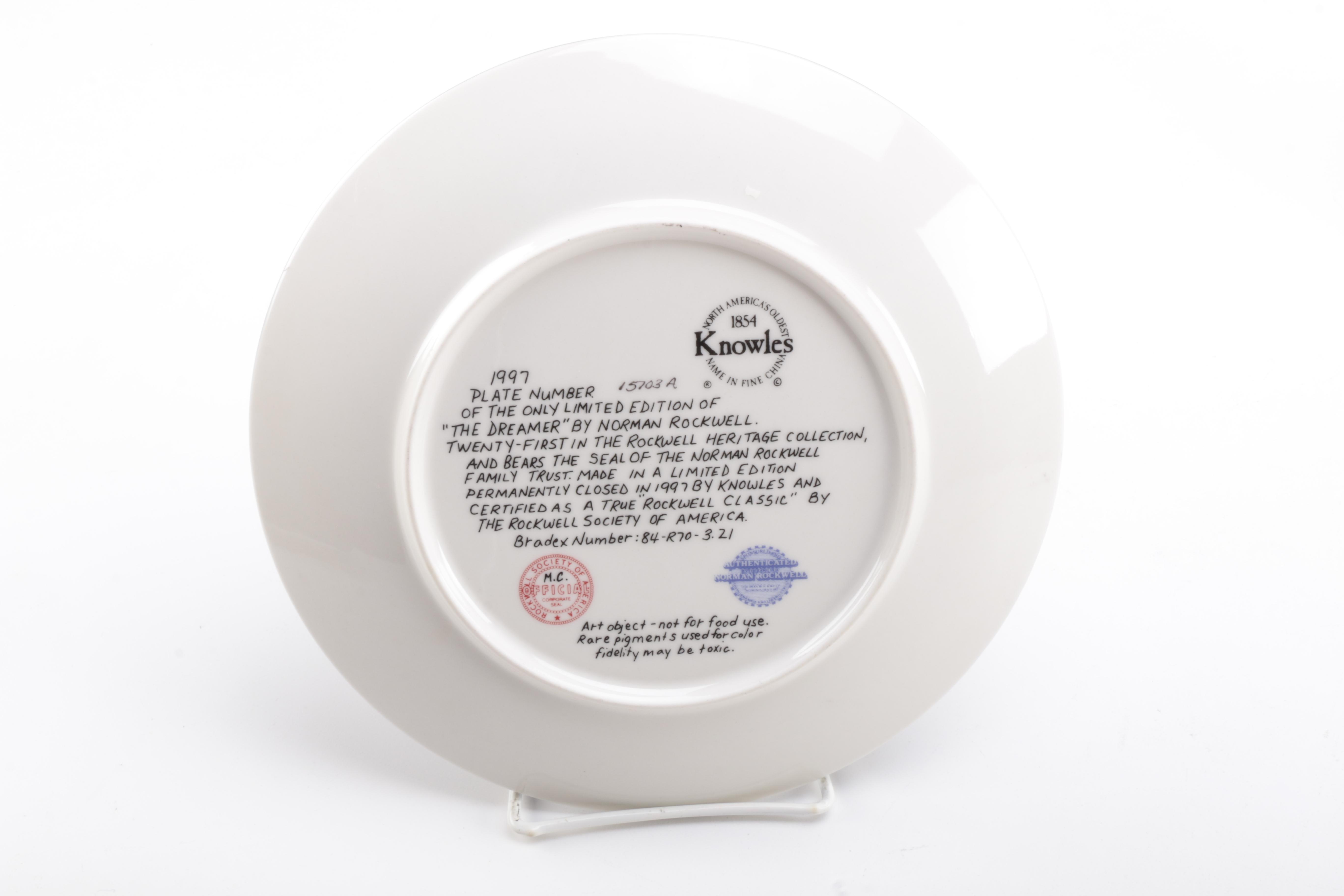 1990s Knowles "Norman Rockwell Heritage Collection" Collector Plates