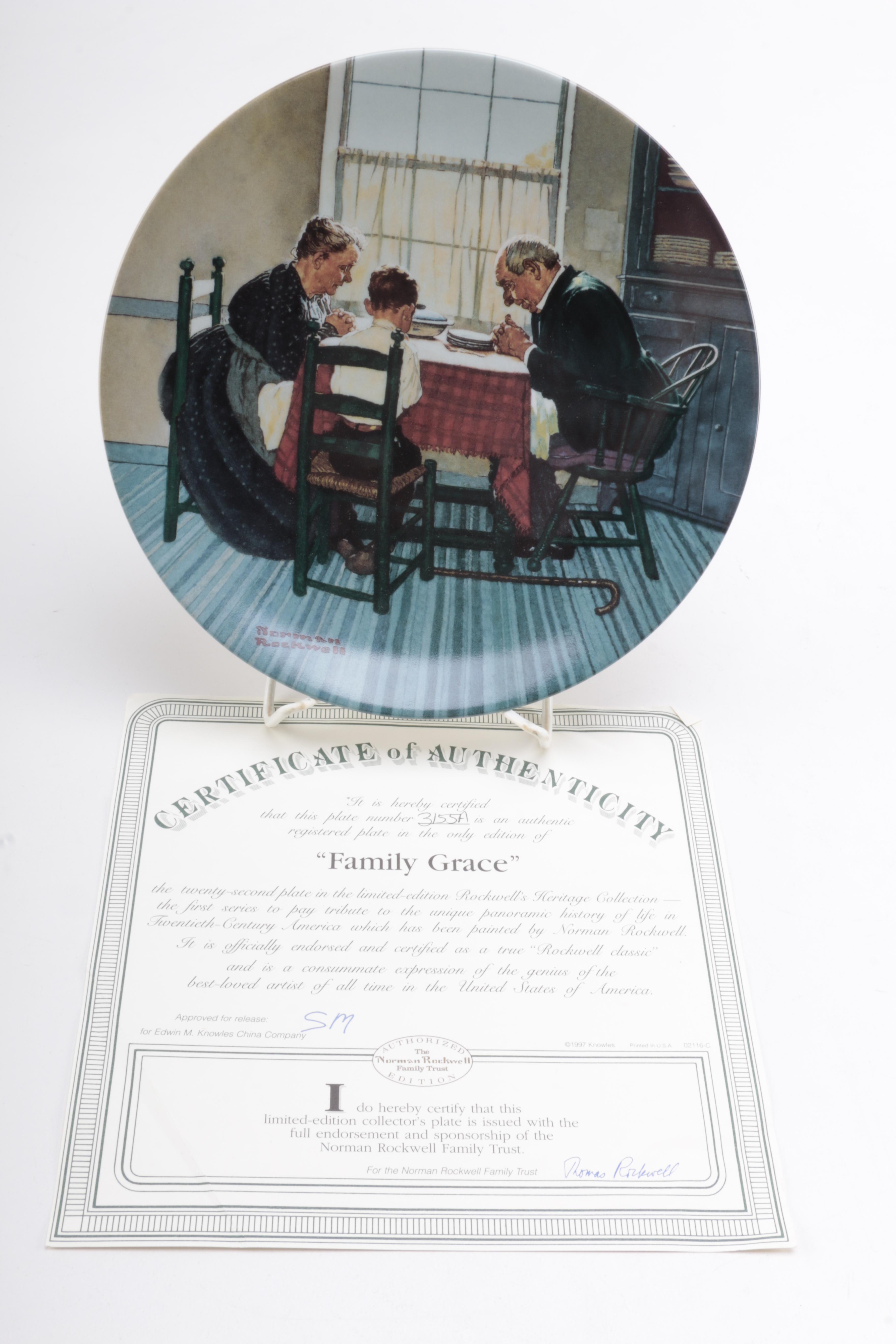 1990s Knowles "Norman Rockwell Heritage Collection" Collector Plates