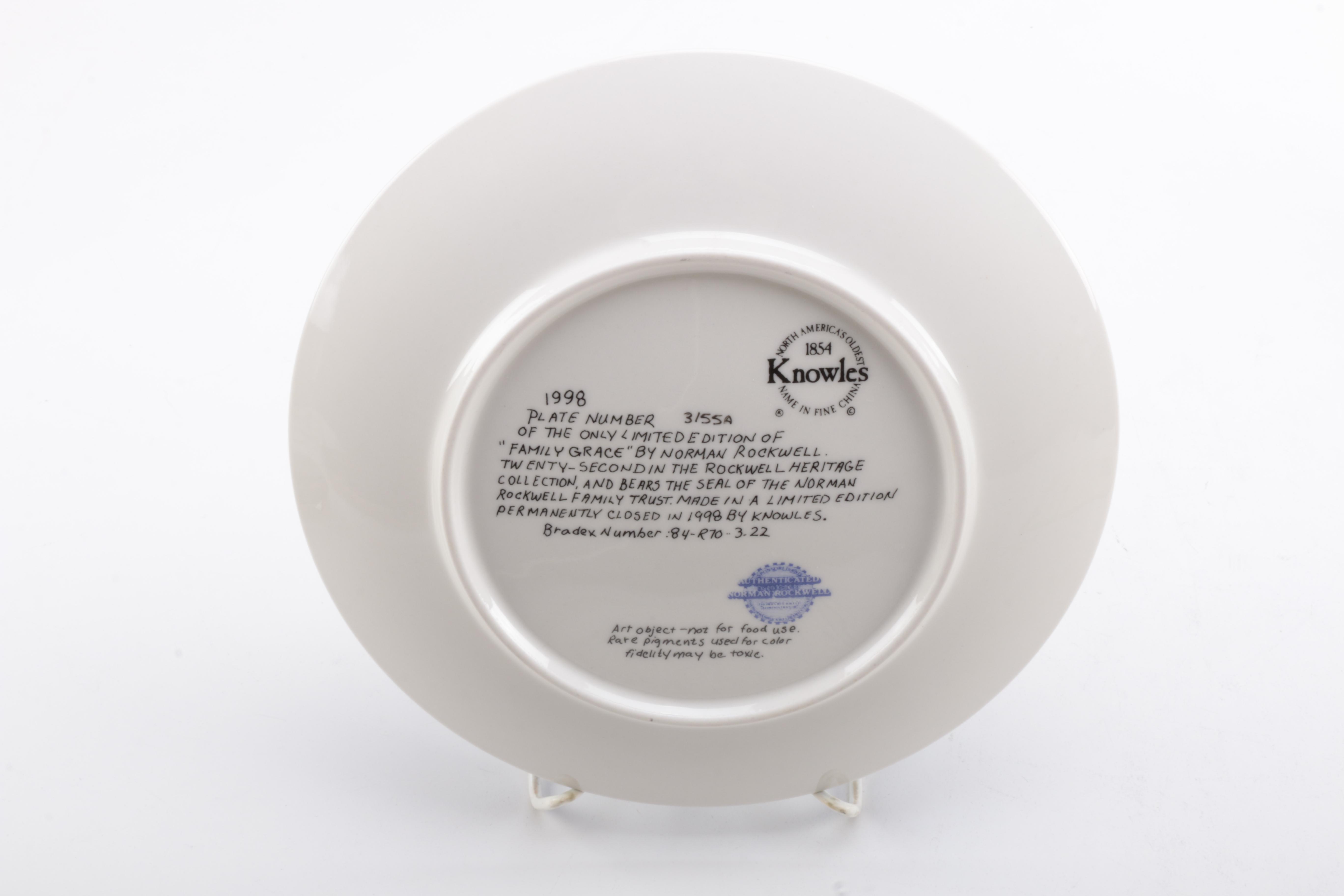 1990s Knowles "Norman Rockwell Heritage Collection" Collector Plates