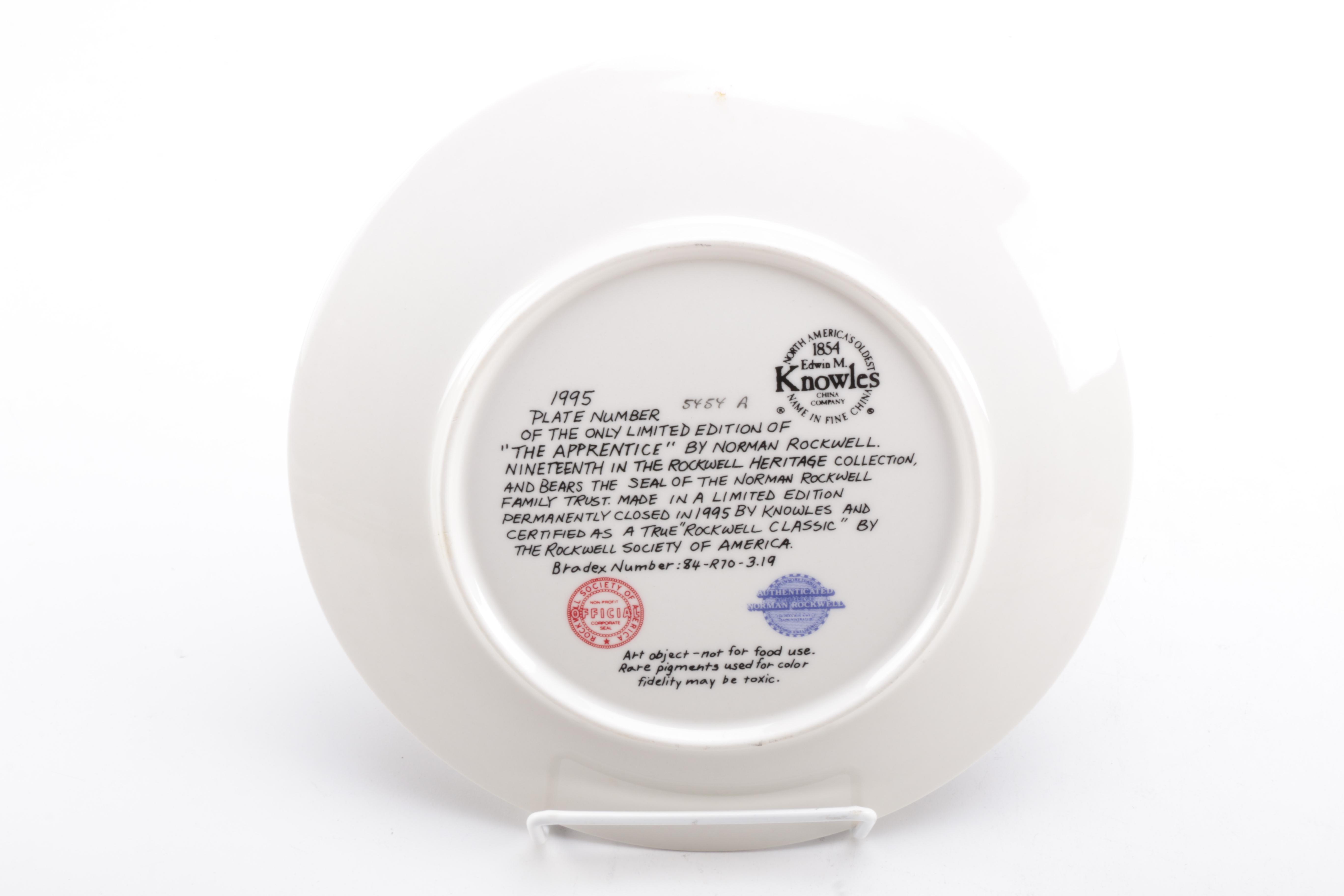 1990s Knowles "Norman Rockwell Heritage Collection" Collector Plates