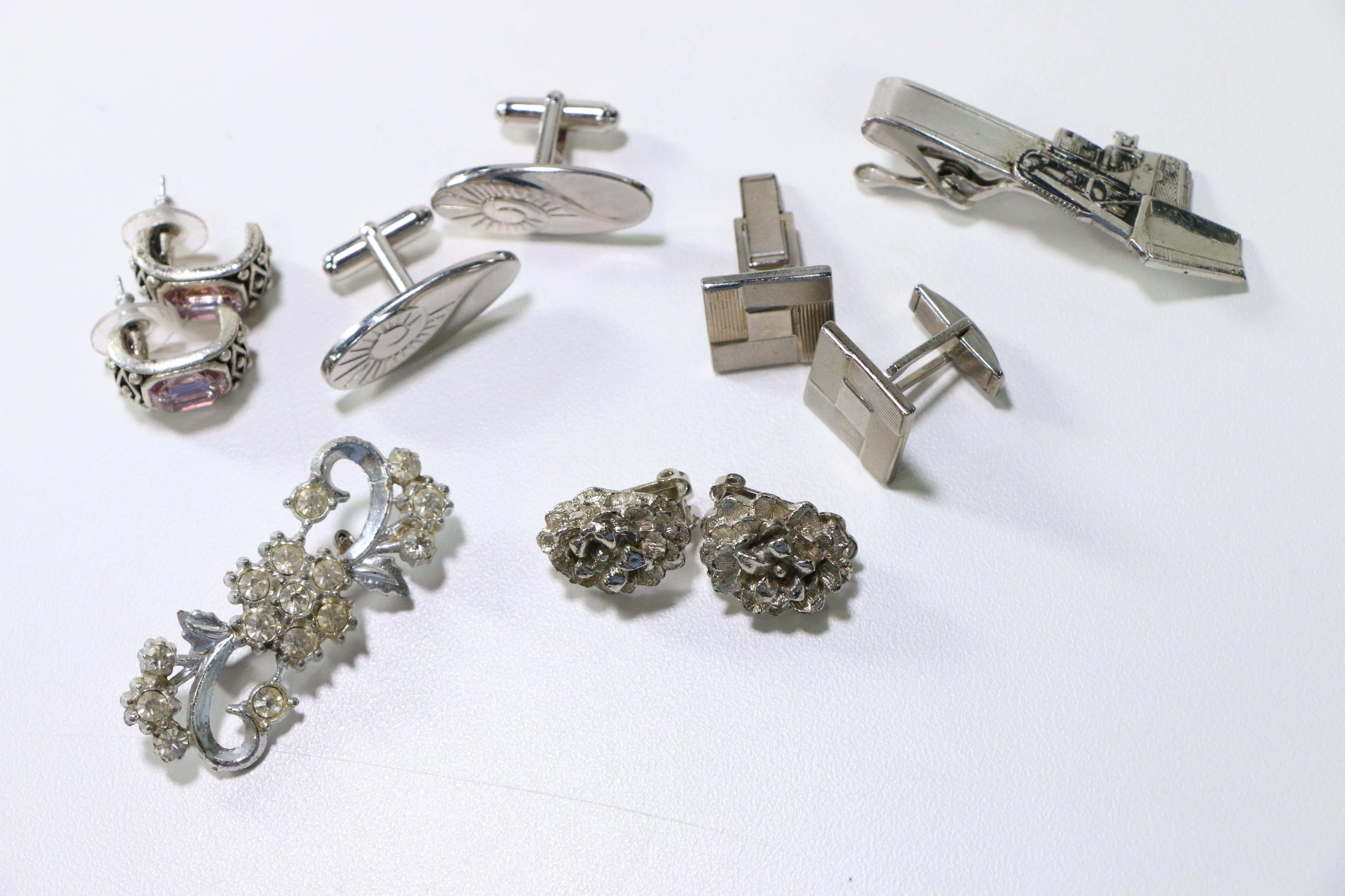 Assorted Silver Tone Jewelry