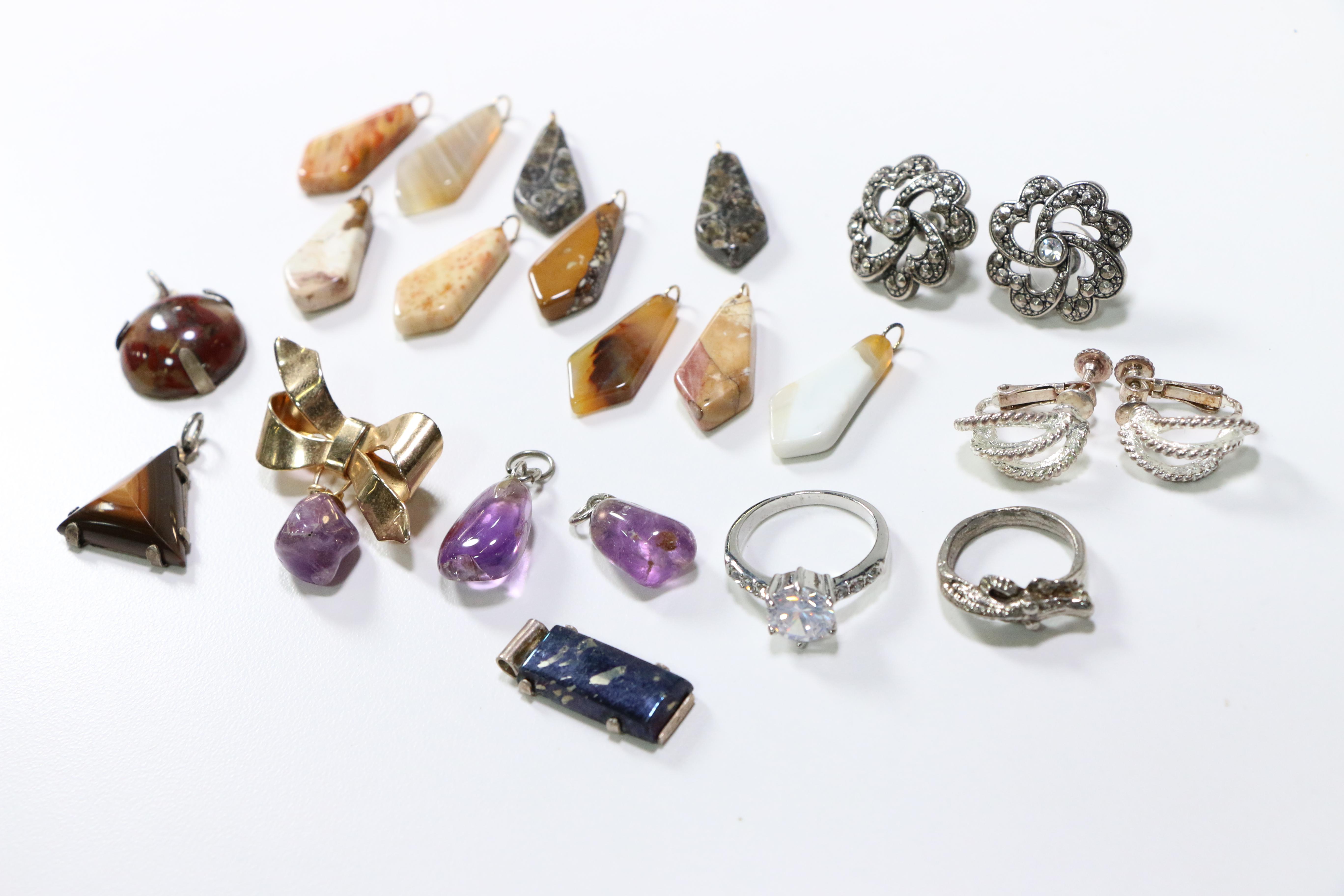 Assorted Silver Tone Jewelry